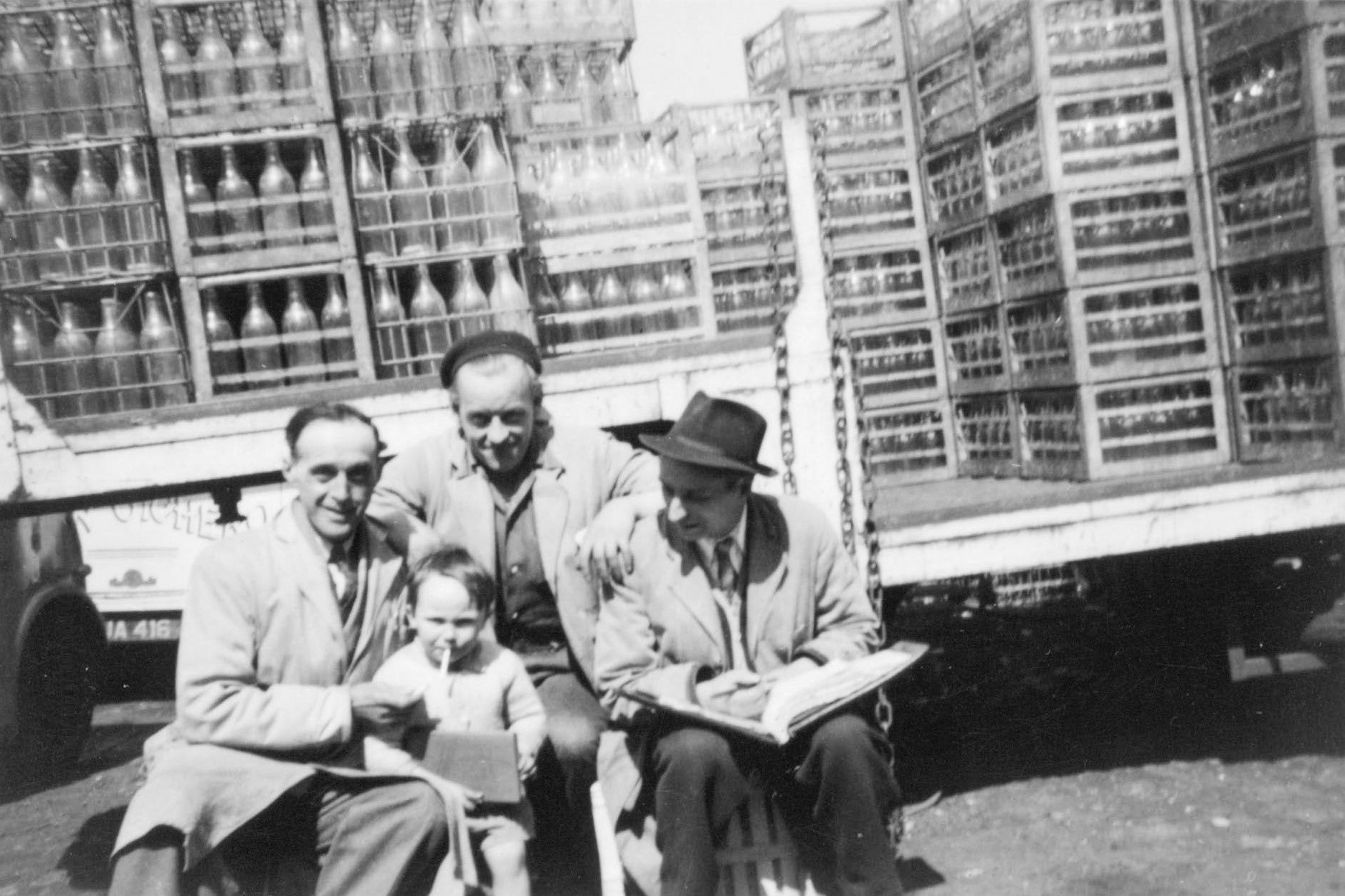 1940's-Early 1950's "Peter McLouglin with some of the dairy staff. (Courtesy George Nixon and Peter McLoughlin, Levenshulme History Then & Now)