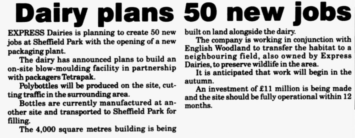 1999 Woodgate/ Express plans expansion at Sheffield Park, reported in the Mid Sussex Times, 22 July. (Courtesy of THE BRITISH LIBRARY BOARD)