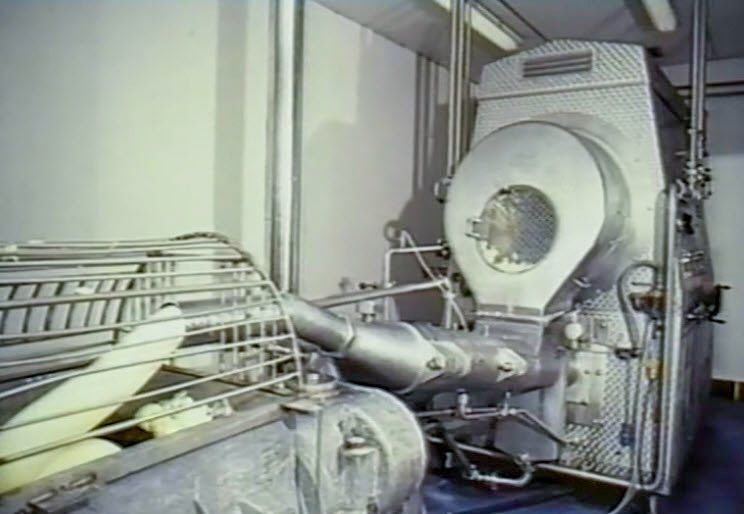1990's Ruyton Whey buttermaking. (Stills from Ruyton Video (Steven Harley))