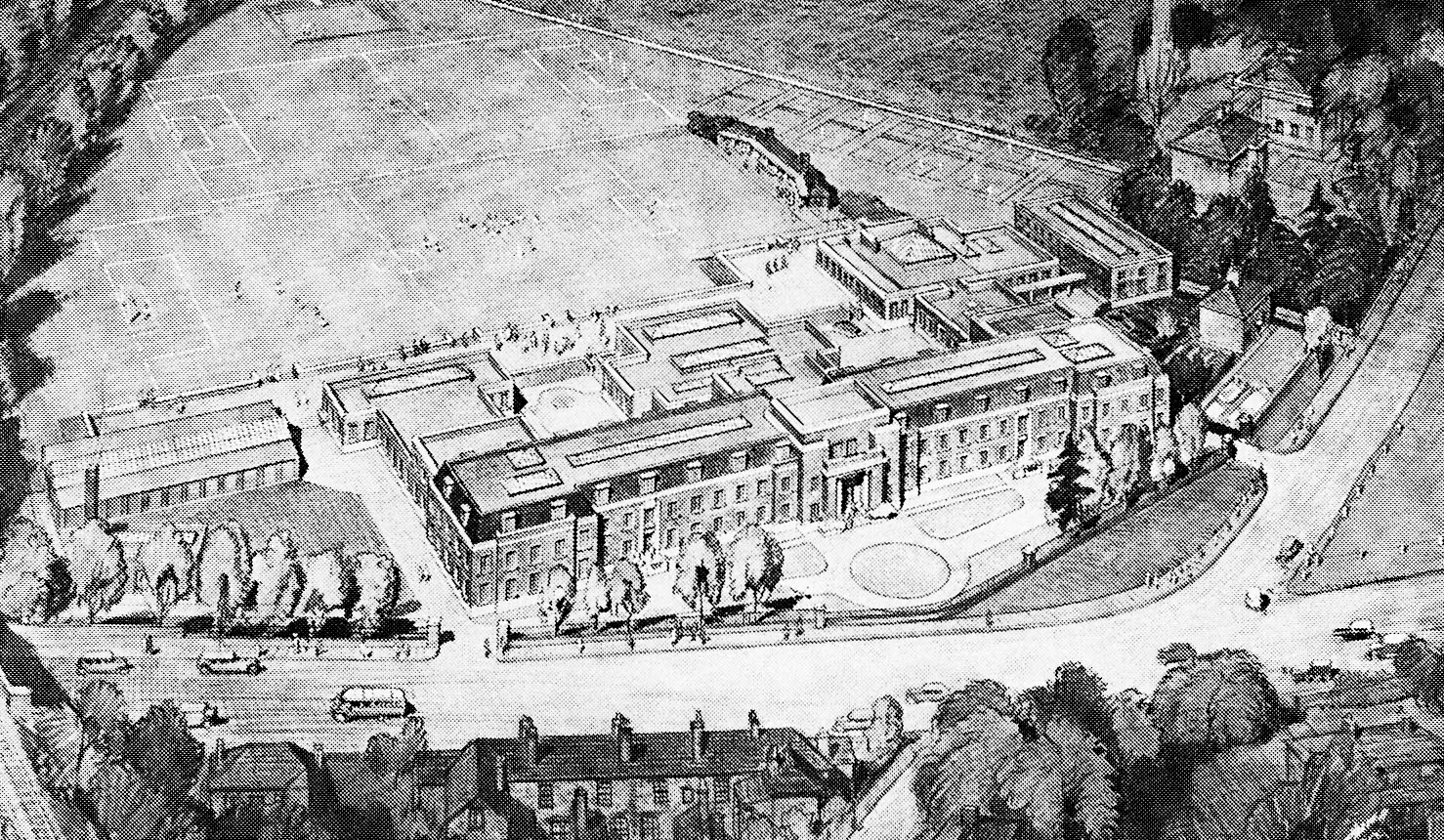 1938 Architects sketch of the new MMB HQ at Thames Ditton. (Insert in MMB Magazine, 1983 Sept-Oct, courtesy Andy Wallis)