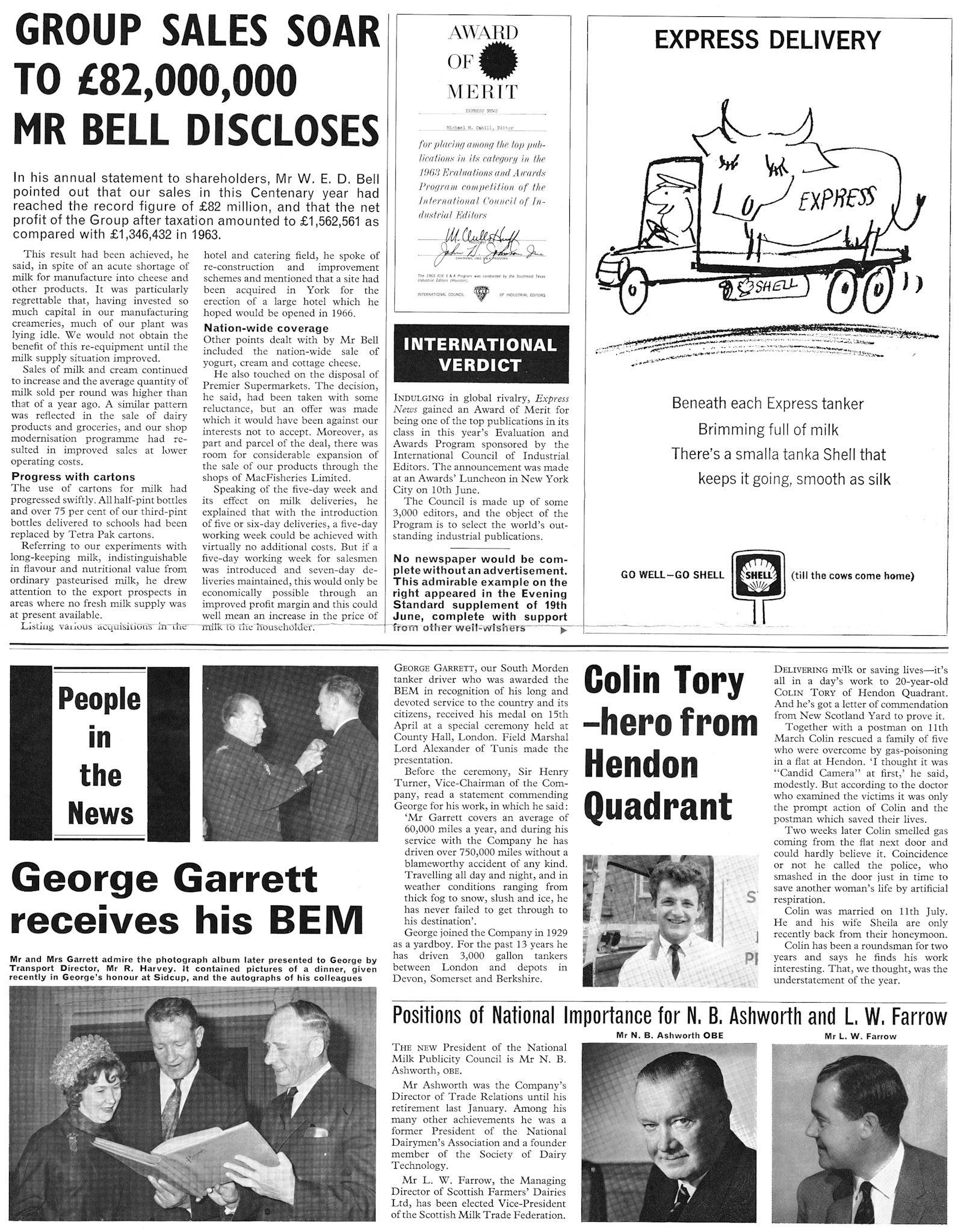 1964 August 'Express Extra' newsletter in anniversary year, as Express News was a special edition. (Courtesy Paul Luke)
