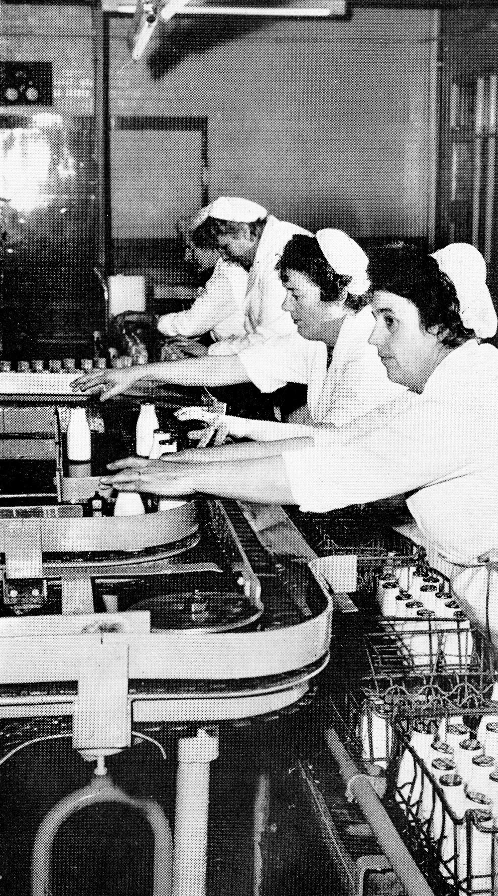 1962 Wirral Milk Supplies bottling line-recrating by hand.