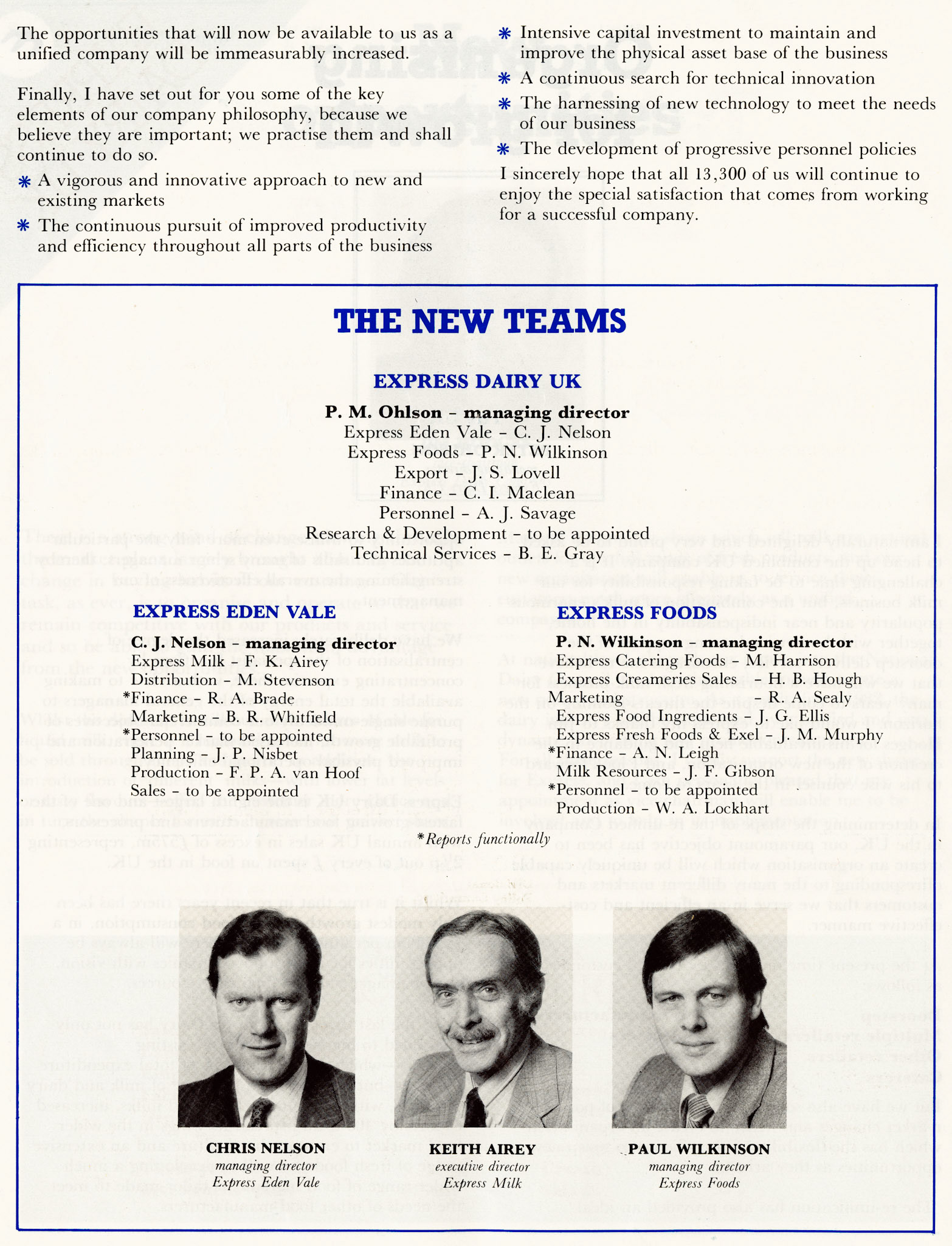 1982 CHRIS NELSON, KEITH AIREY, PAUL WILKINSON “Taking shape for the 80’s” Brochure (Courtesy Tim Gray)