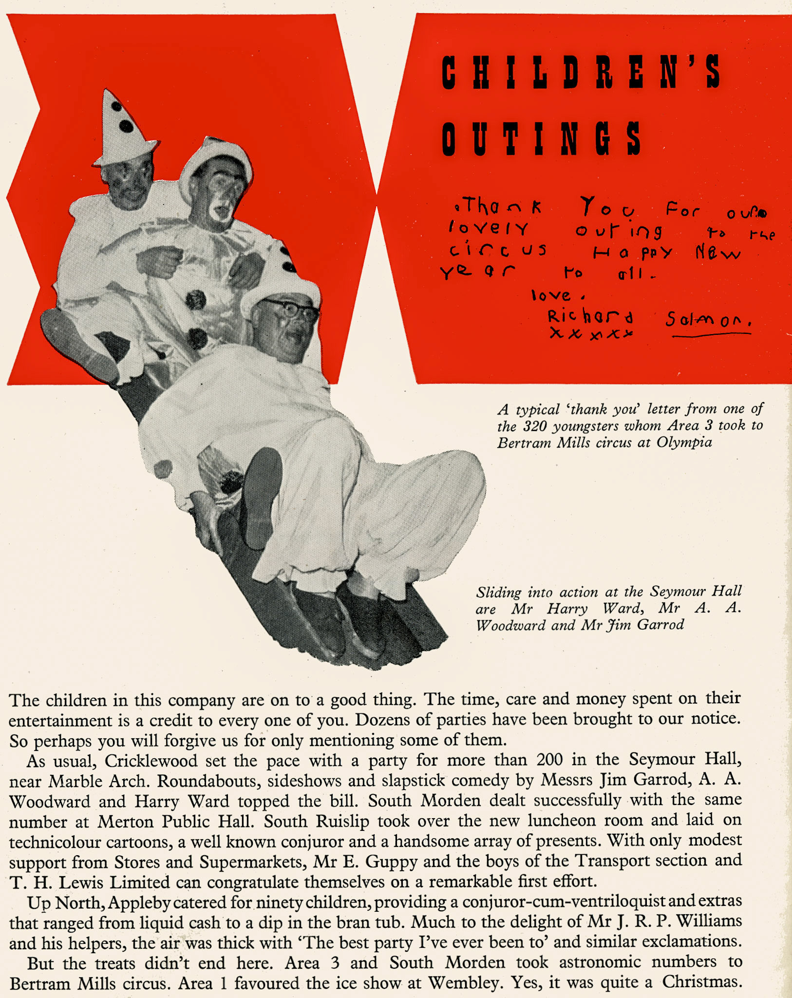 1959 Childrens outings and parties around the Company. (Express News March)