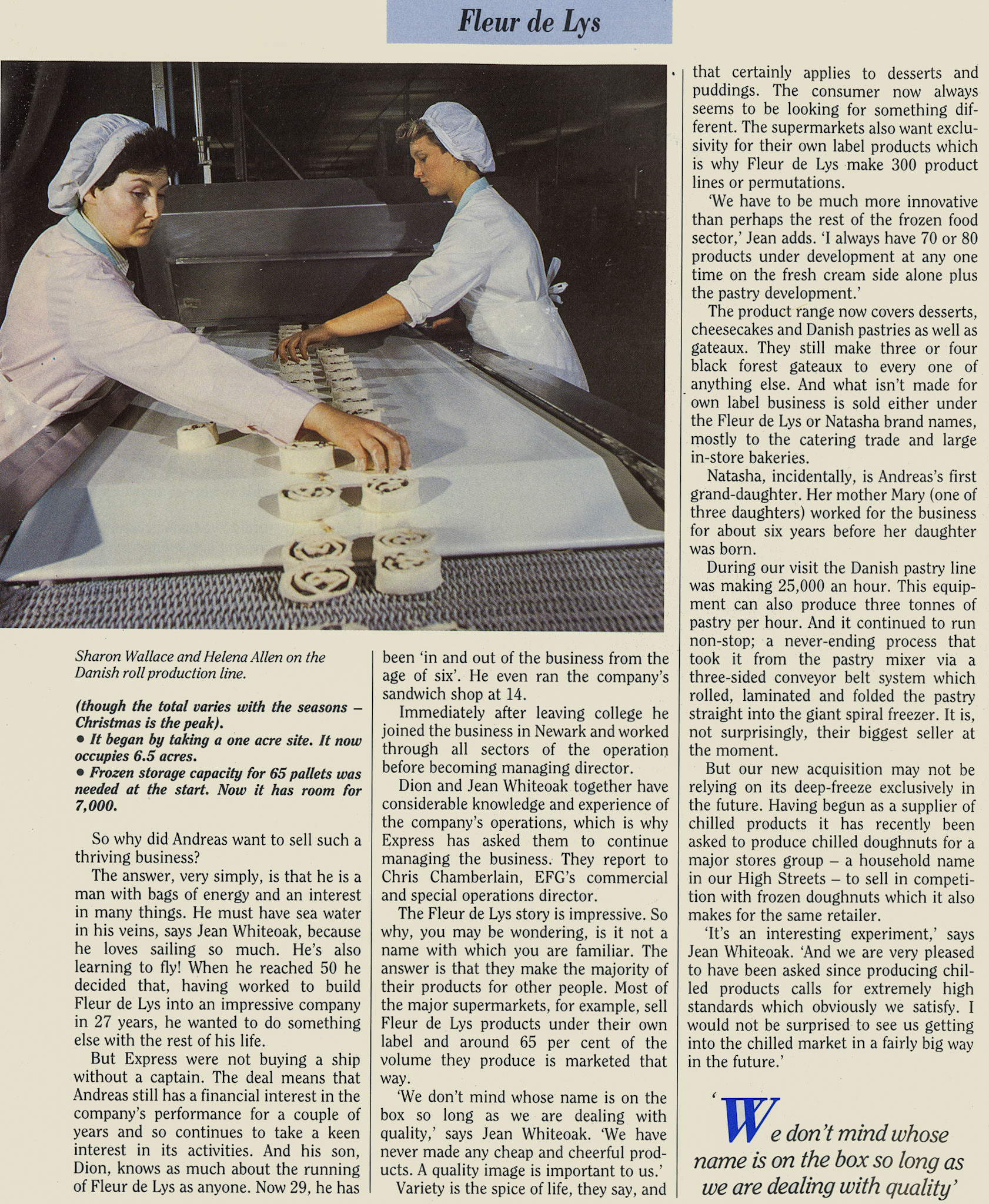 1988 Fleur de Lys expand at their Newark operation, page 2. (August Express News)