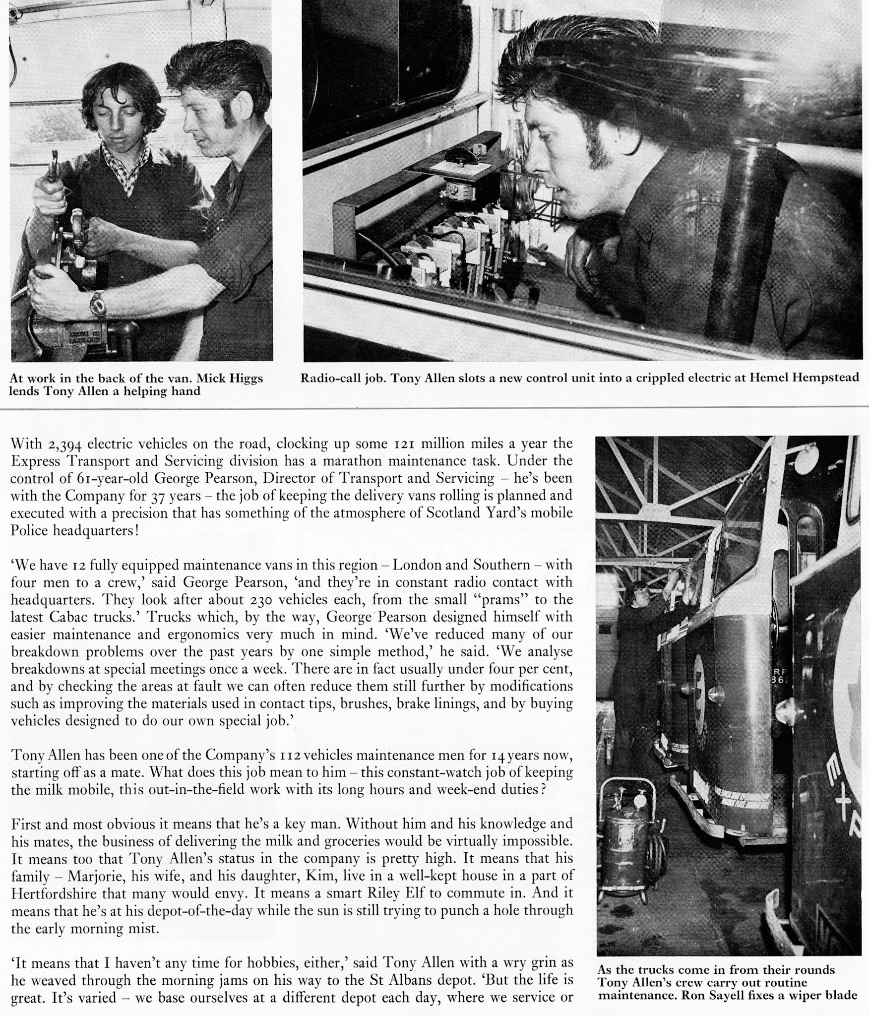 1971 Vehicle maintenance team in action