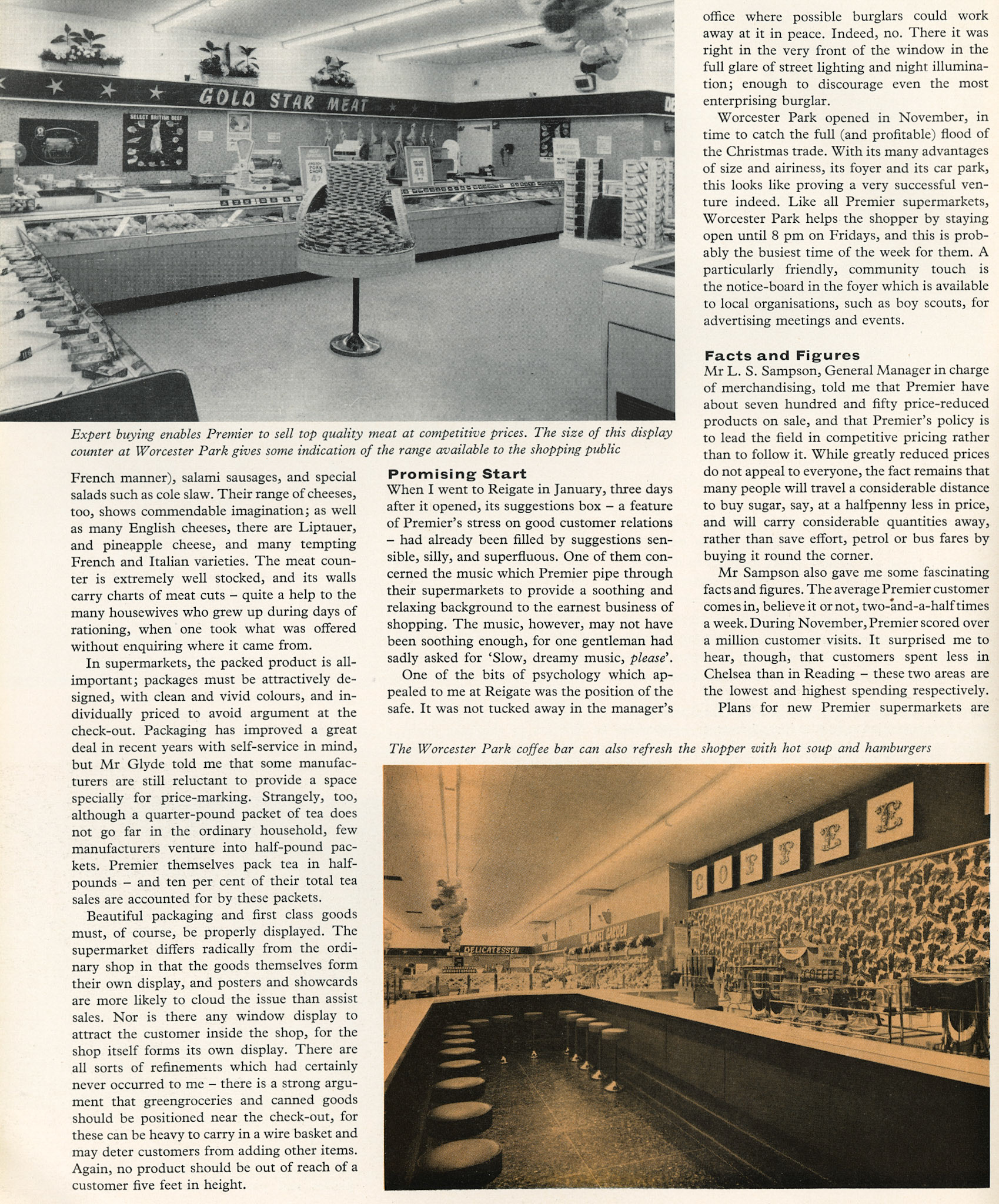 1961 Express Premier Supermarkets at Worcester Park and Reigate, Surrey