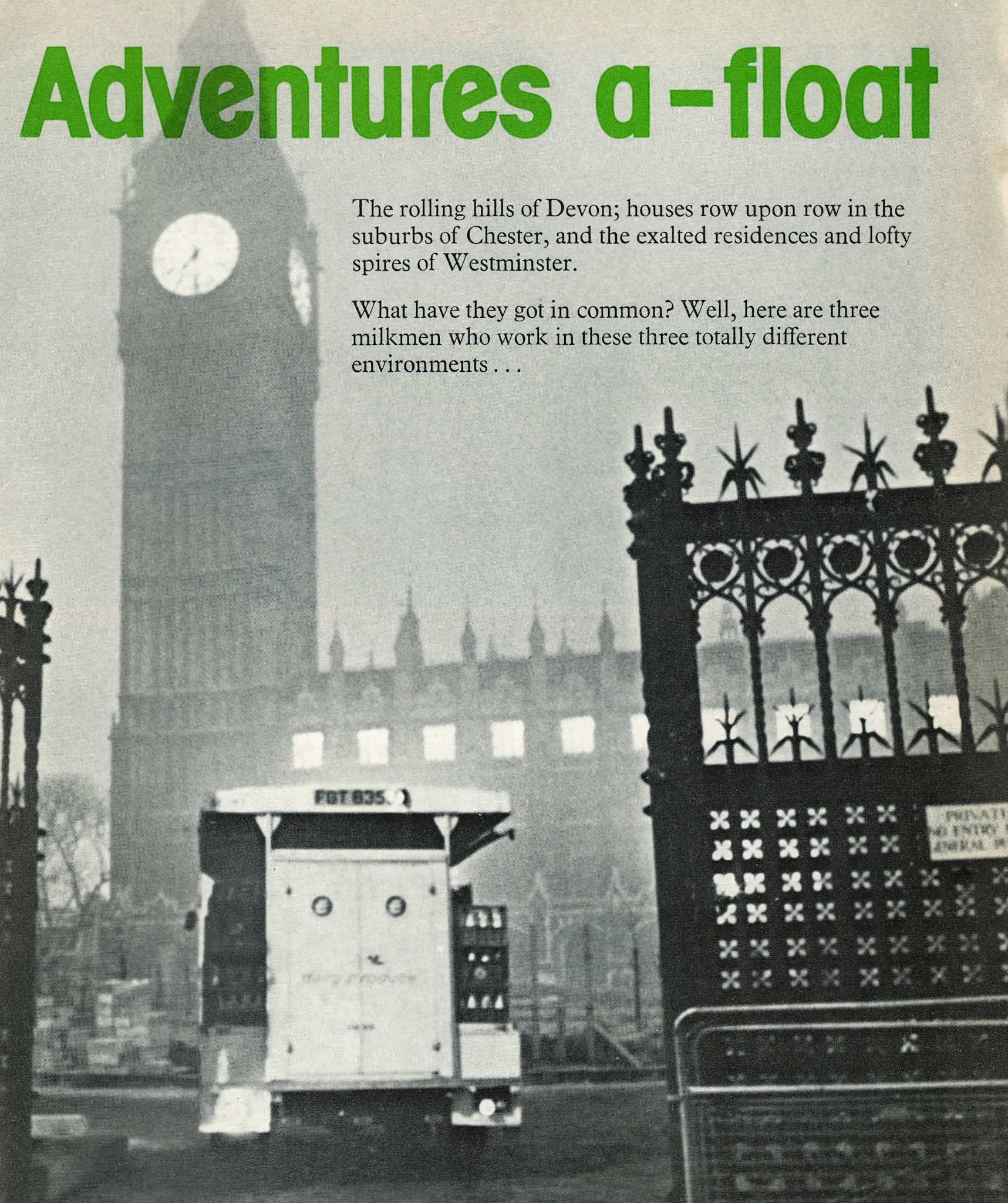 1976 Milkmen's stories in Devon, Chester and Westminster