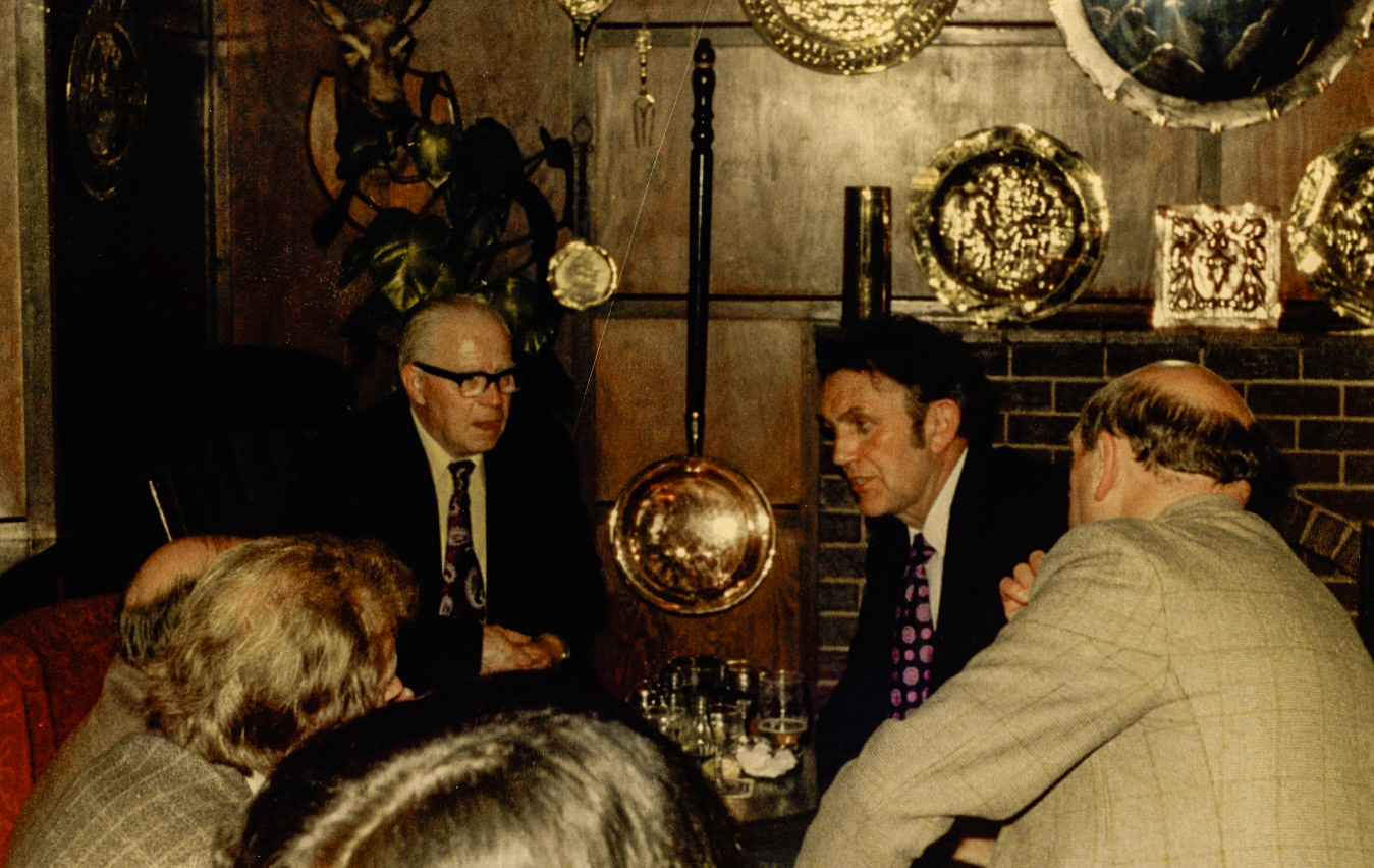 Patrick Taylor identifies Joe Lyons, Ken Trentham, and Jesse Rowson (with his back to camera) (Courtesy Joe Lyons)