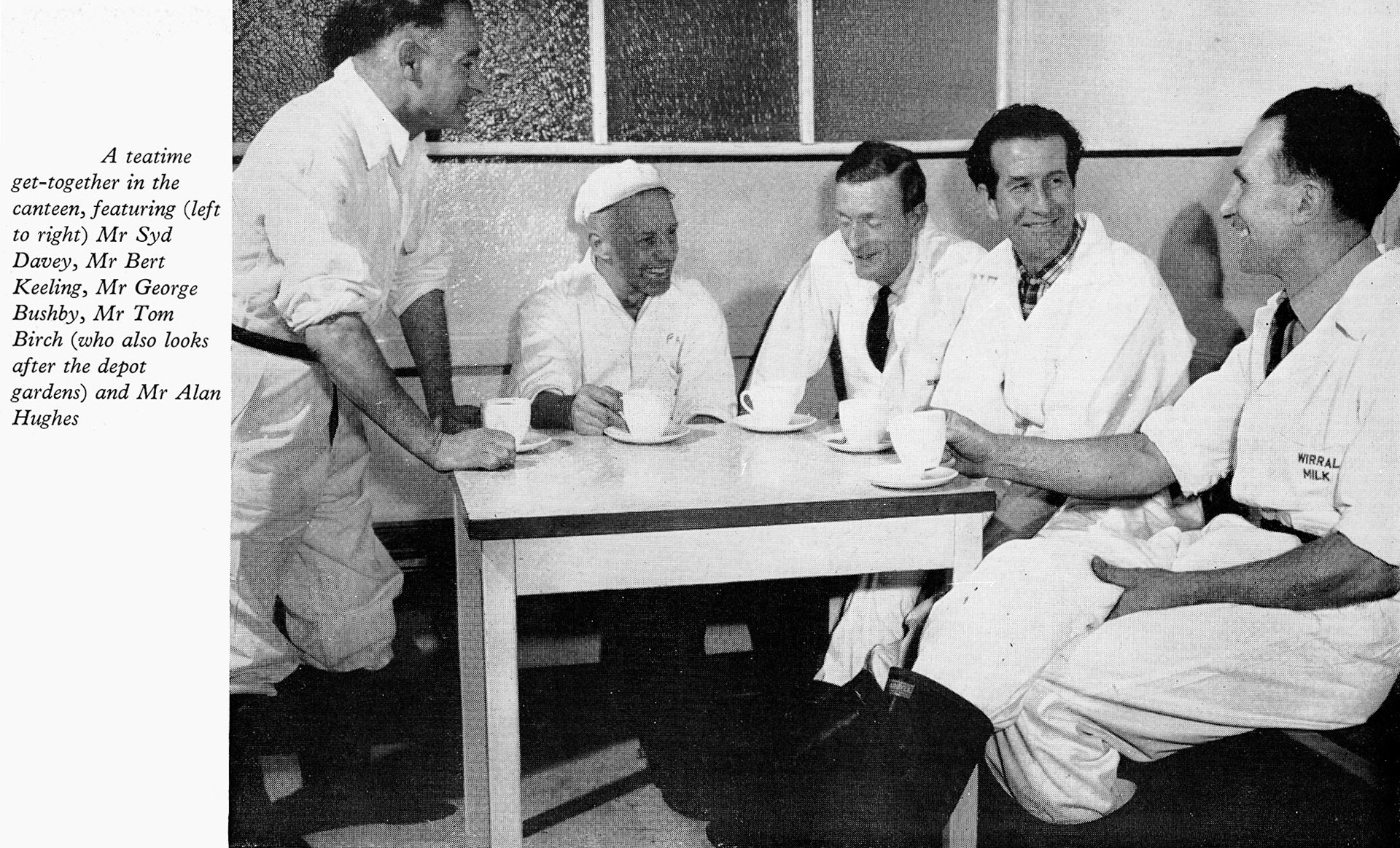 1962 Wirral Milk Supplies joins Express-Syd Davey, Bert Keeling, George Bushby, Tom Birch and Alan Hughes.