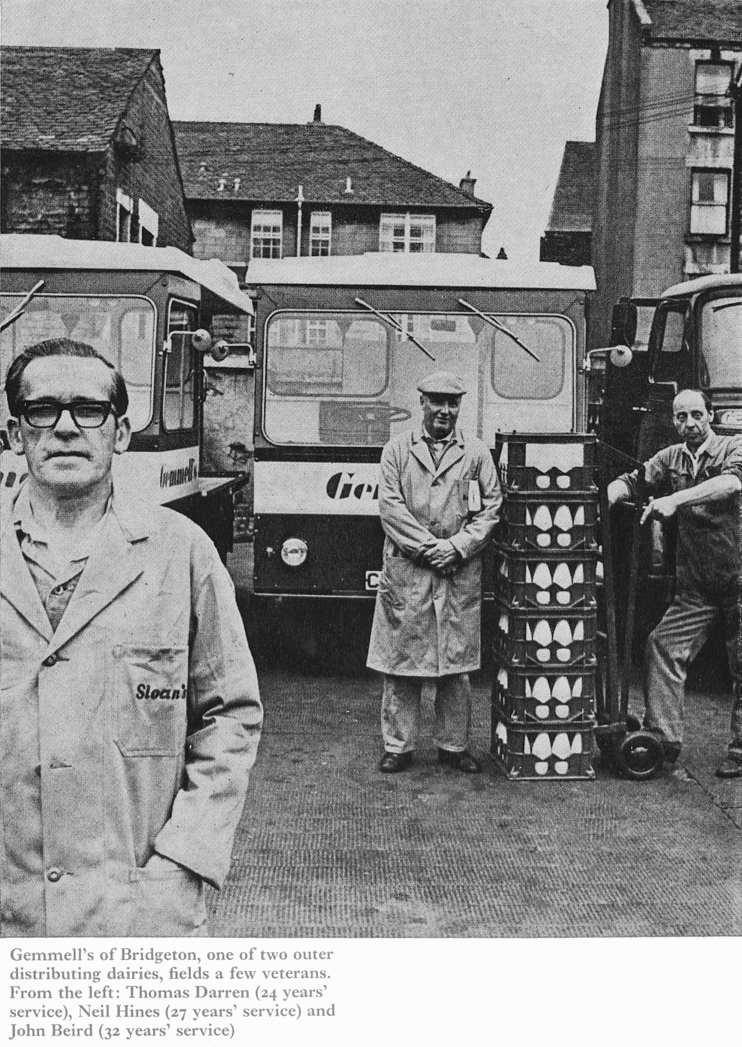 1972 Sloane's Dairies, Glasgow-Gemmell's Dairy in Bridgeton.  (Express News Christmas)