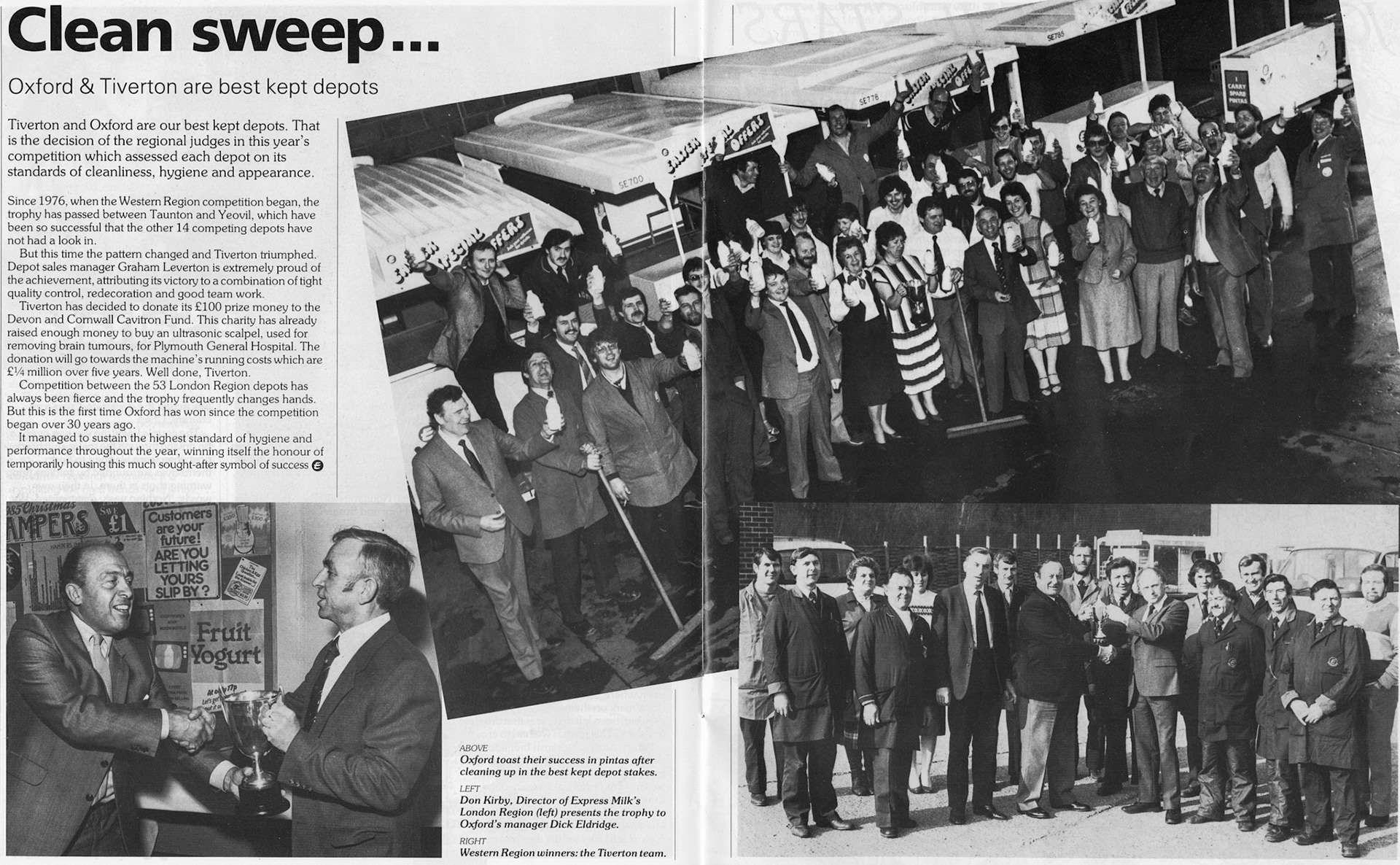 1985 Oxford and Tiverton are best kept depots