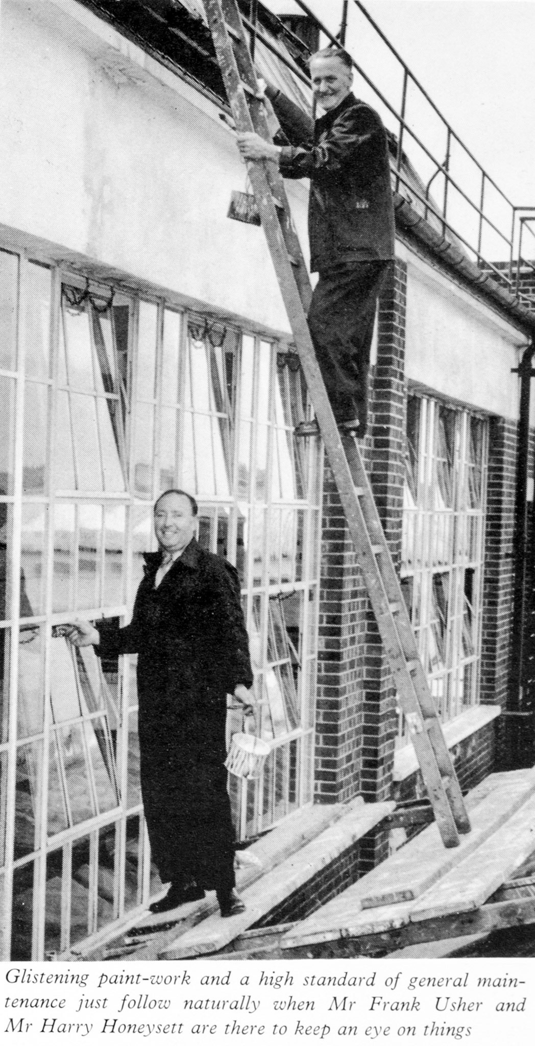 1962 Bromley Processing maintenance workers Mr Frank Usher and Mr Harry Honeysett. (Express News Autumn)