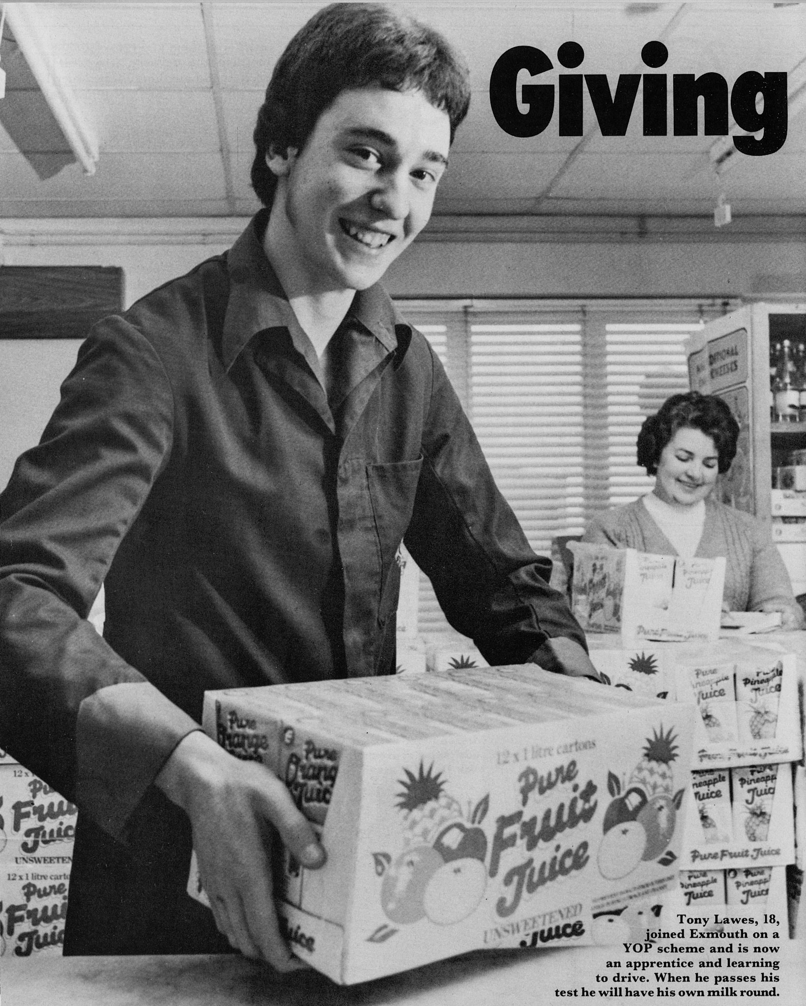 1982 Express Western takes part in the Youth Opportunity Programme at Exmouth, Axminster, Exeter and Honiton. (Express News April)