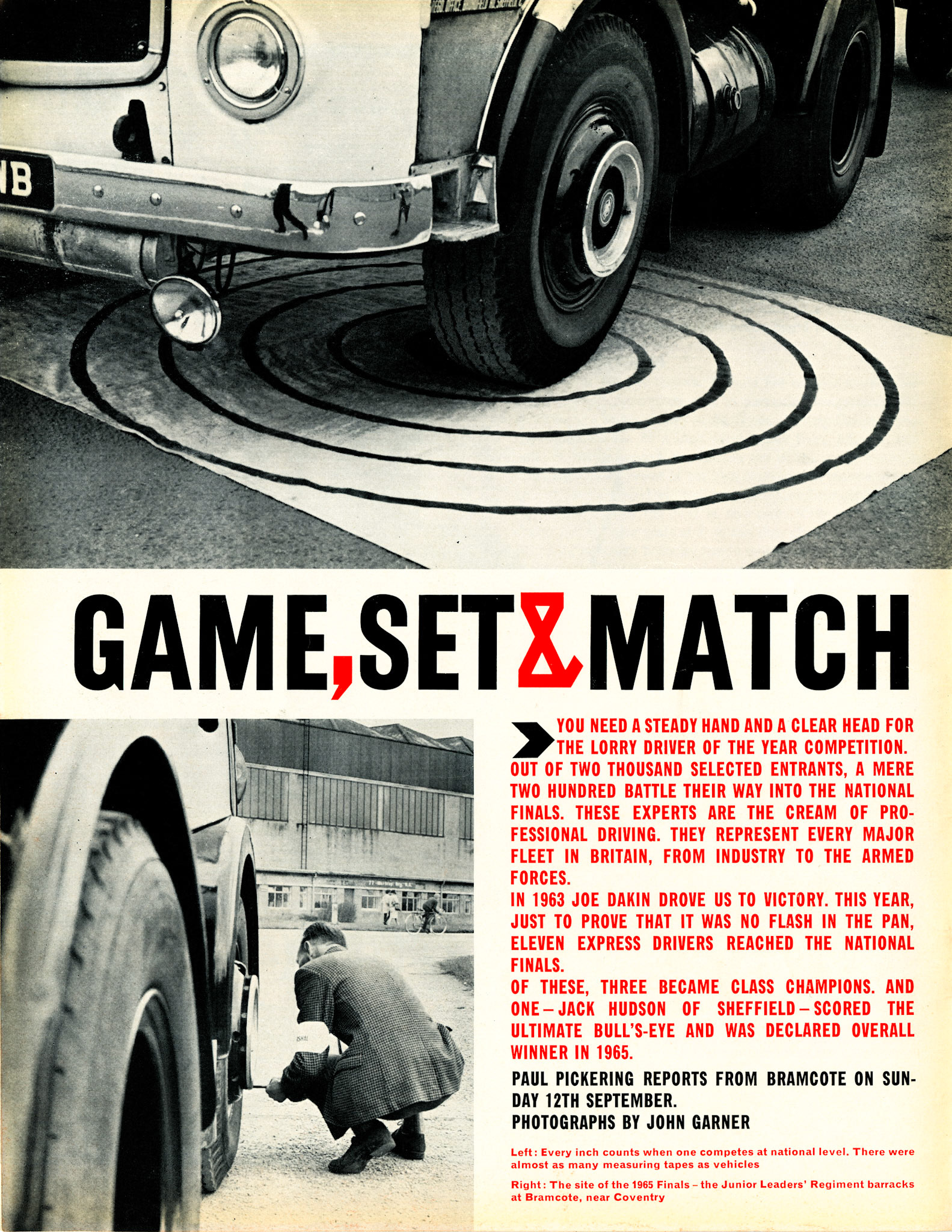 1965 National Lorry Driver of the Year Competition at Bramcote, near Coventry