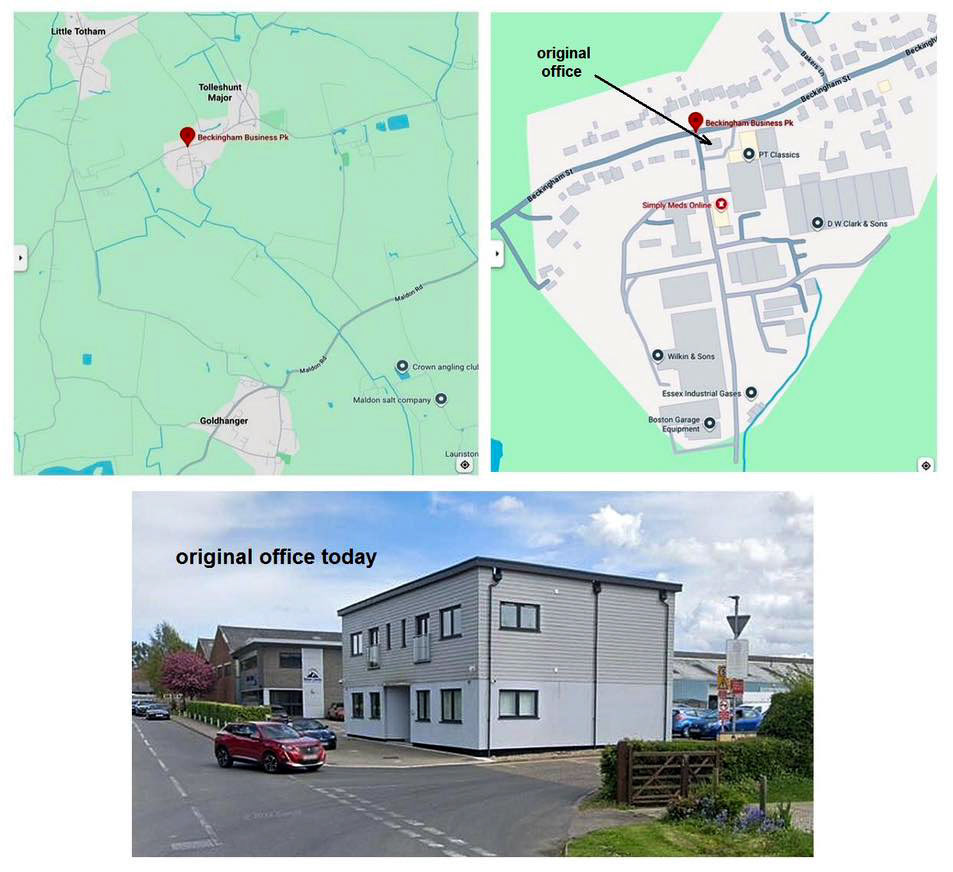 2025 Location map and photo showing the Goldhanger Fruit Farms site ..