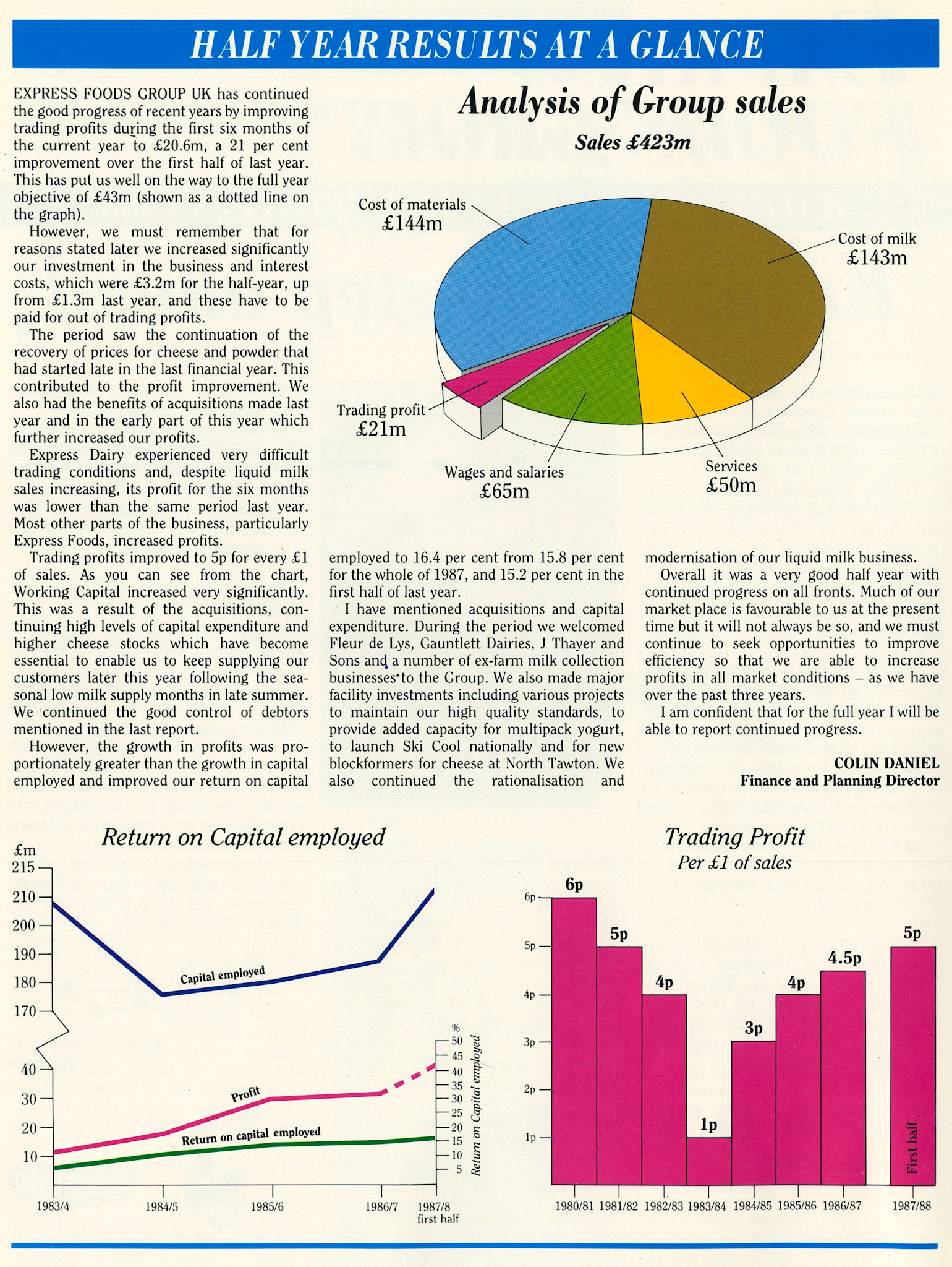 1988 EFG Half-Yearly report August. Page 2.