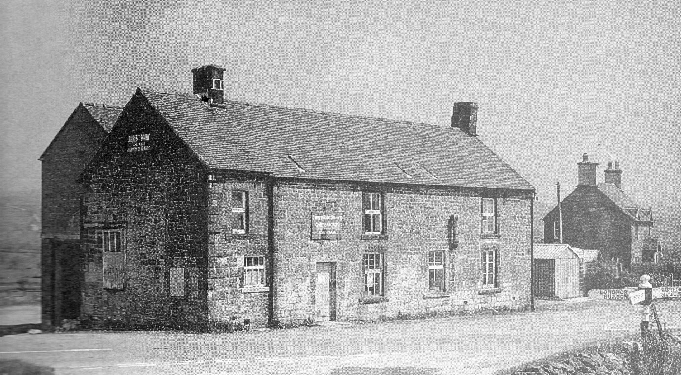 1950's/ early 1960's. Reapsmoor. Alan Salt comments "Express Dairy Reapsmoor Cheese Factory, in the Staffordshire moorlands. The site was well known for its Derby and Cheddar cheese." (Courtesy Alan Salt)