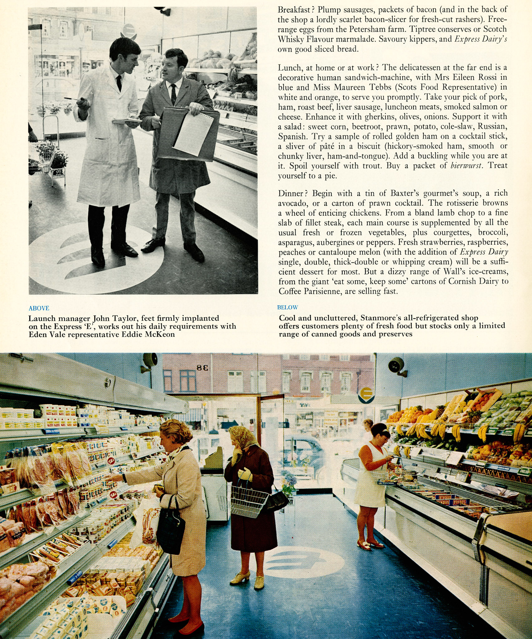 1970 New 'all-refrigerated' self-service shop in Stanmore, Middlesex