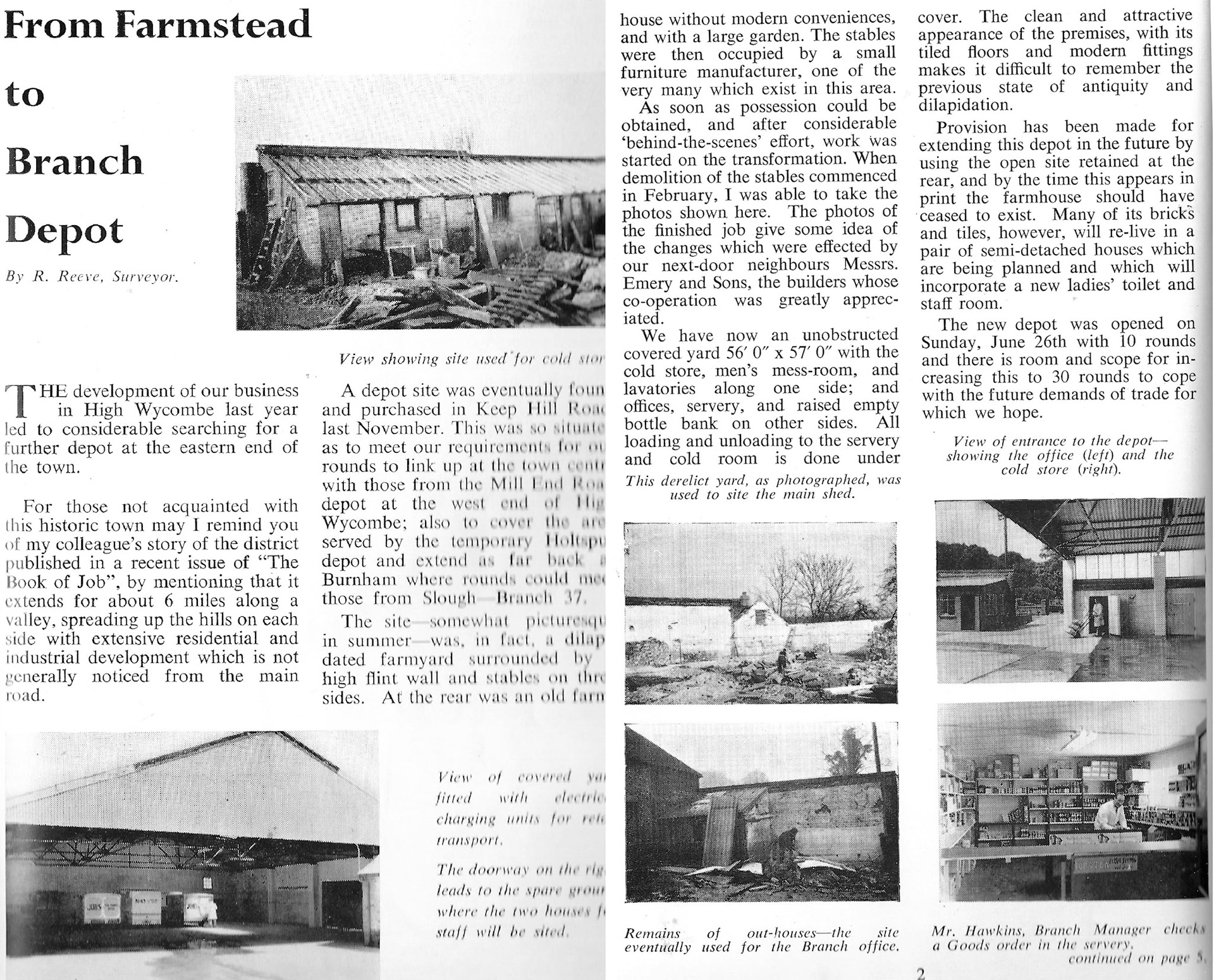 1955 August- Job's account of their development of their new Keep Hill branch in High Wycombe. (Courtesy Book of Job, Roberts Foundation)