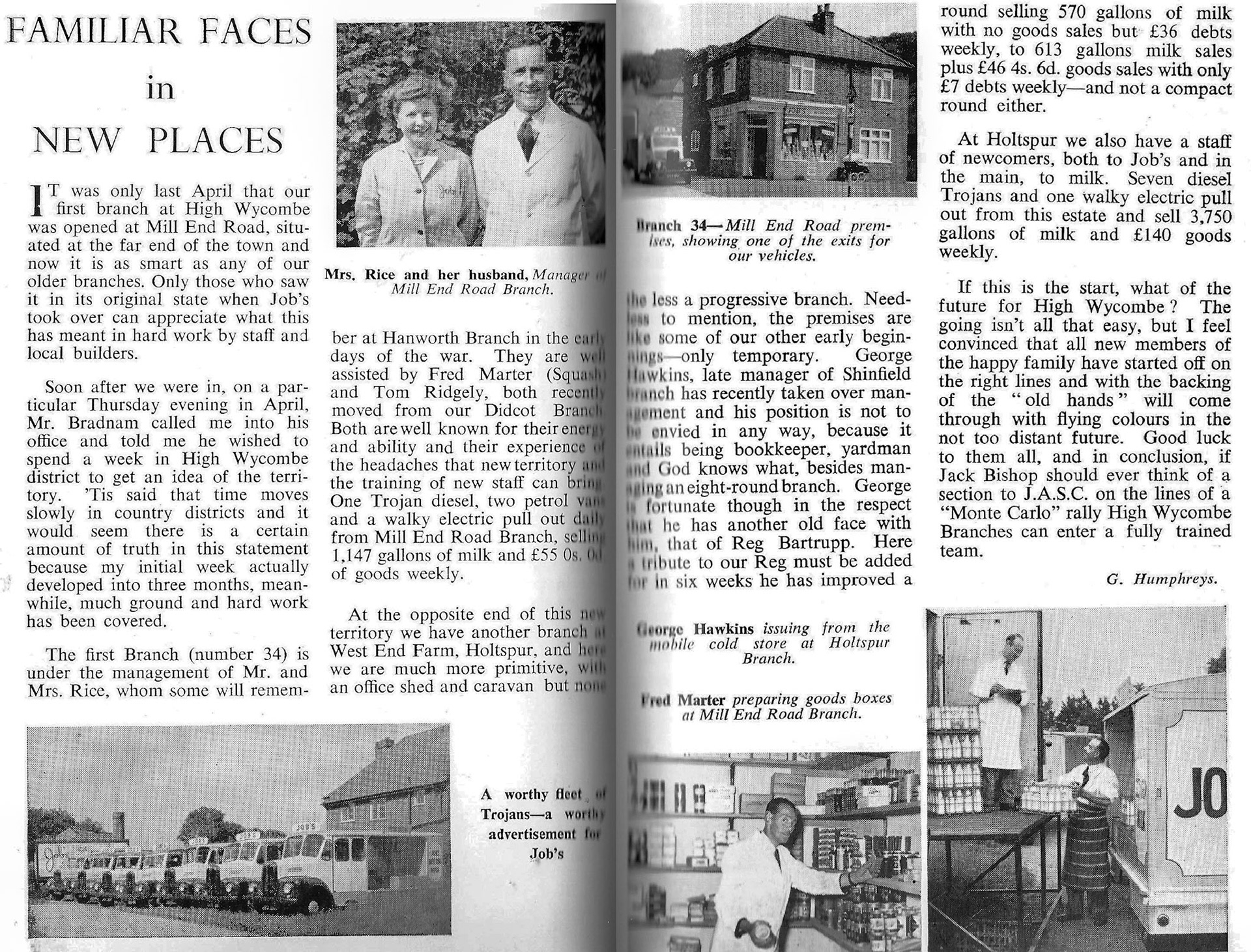 1954 August-Job's Dairy High Wycombe Branch, Mill End Road. (Courtesy Book of Job, Roberts Foundation)