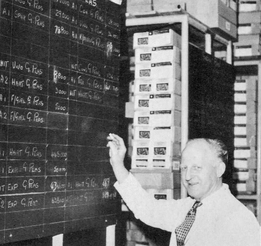 1969 Goldhanger Fruit Farms. "In charge of the millions of labels we use every week is Charles Layzell who copes urbanely with a sizeable stock control job. A country class bowls player who has represented Essex 17 times, he will be a member of the team which Schweppes are sending to Belgium later this year". (Courtesy Lee Morrison)