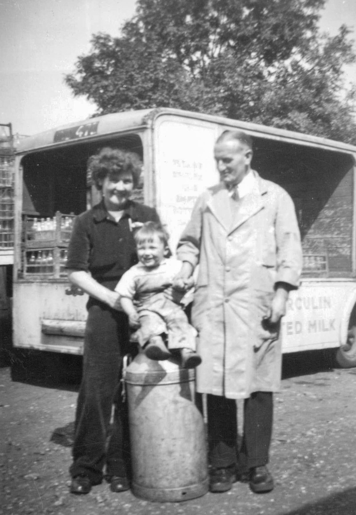 1940's-Early 1950's "Peter McLouglin, Madge and a gentleman by the name of Peter Lamb." (Courtesy George Nixon and Peter McLoughlin, Levenshulme History Then & Now)