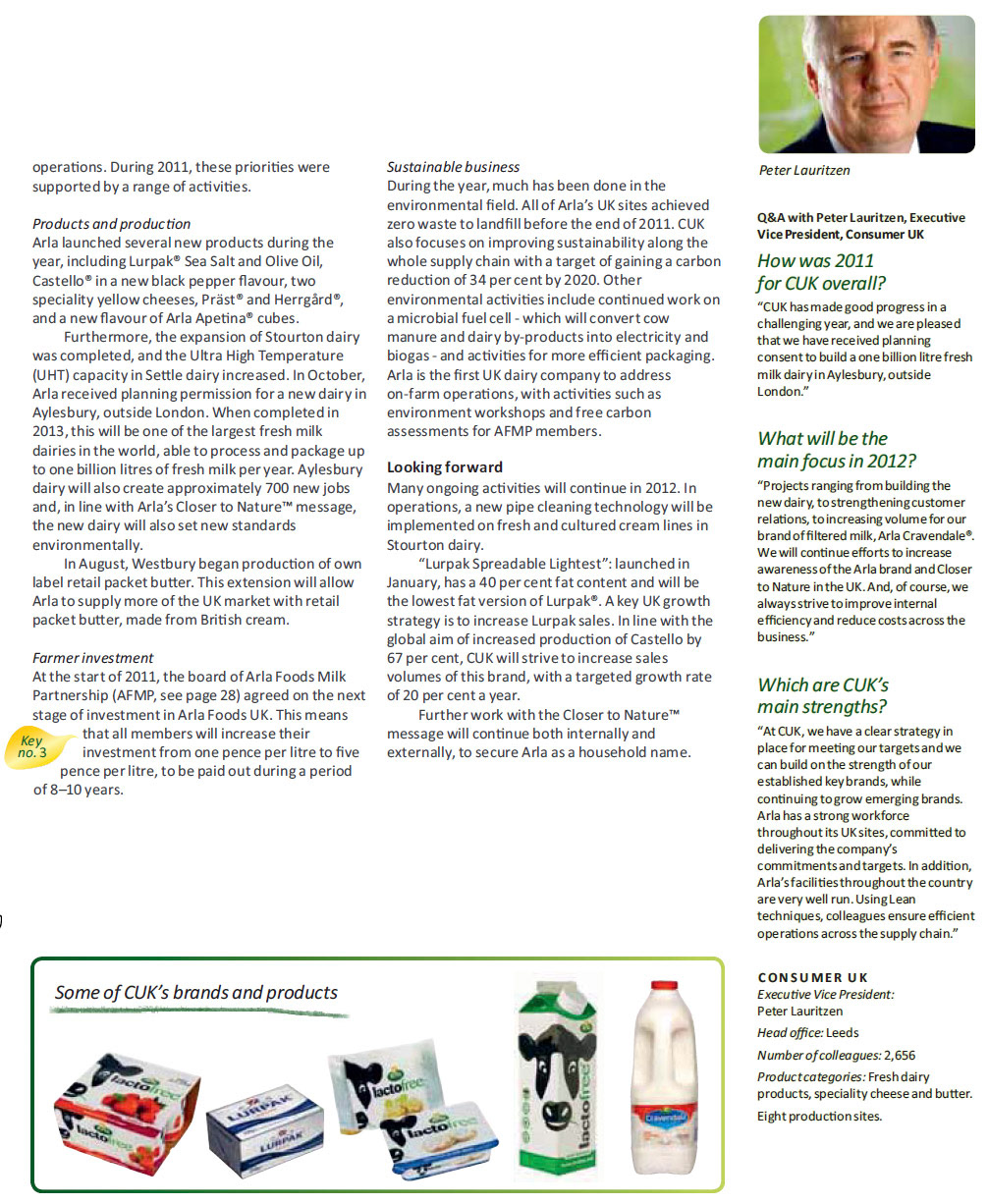 (Extract from Arla Foods Annual Report)