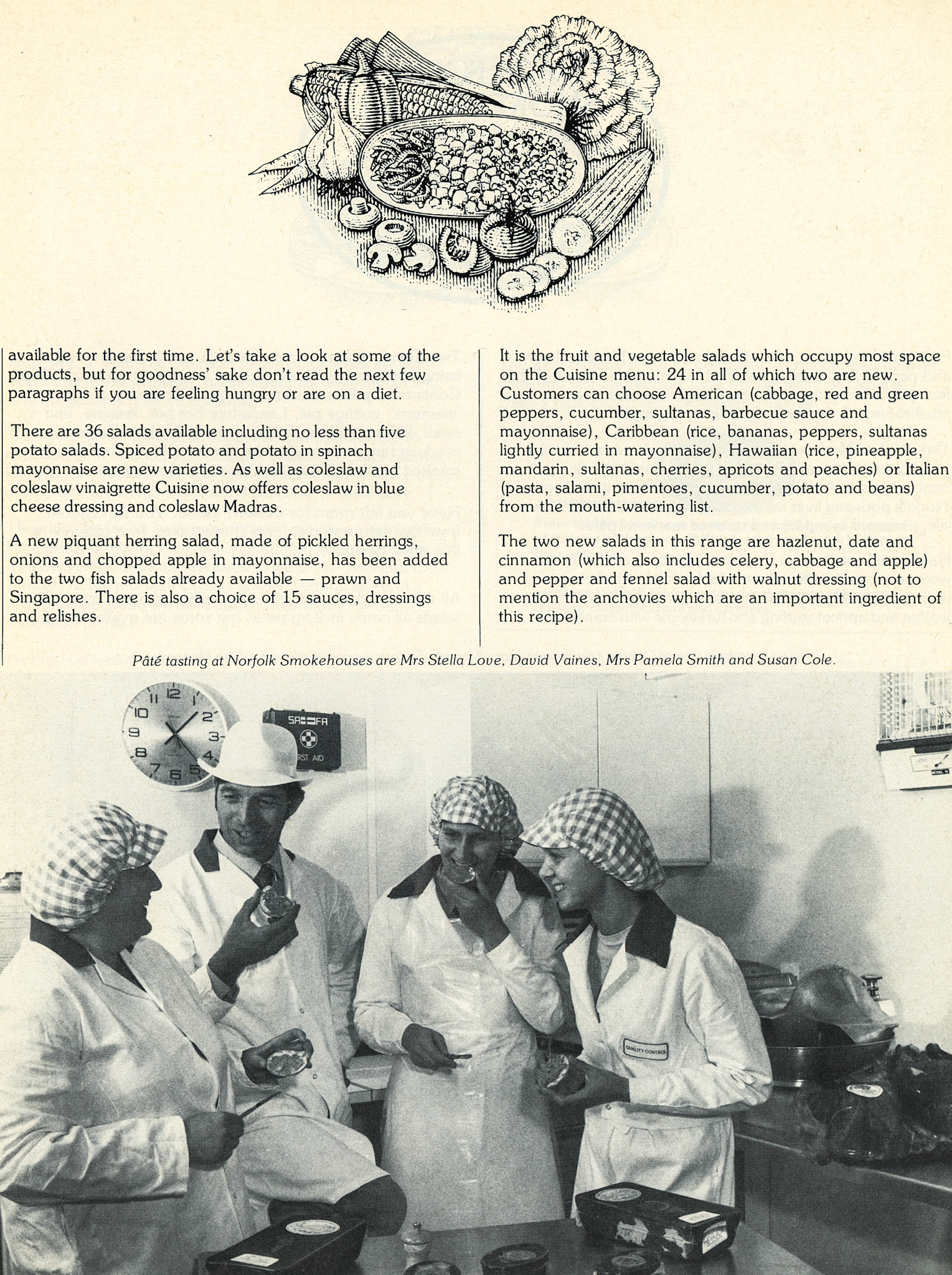 1982 Express Cuisine launches new products from Littleglade and Norfold Smokehouses