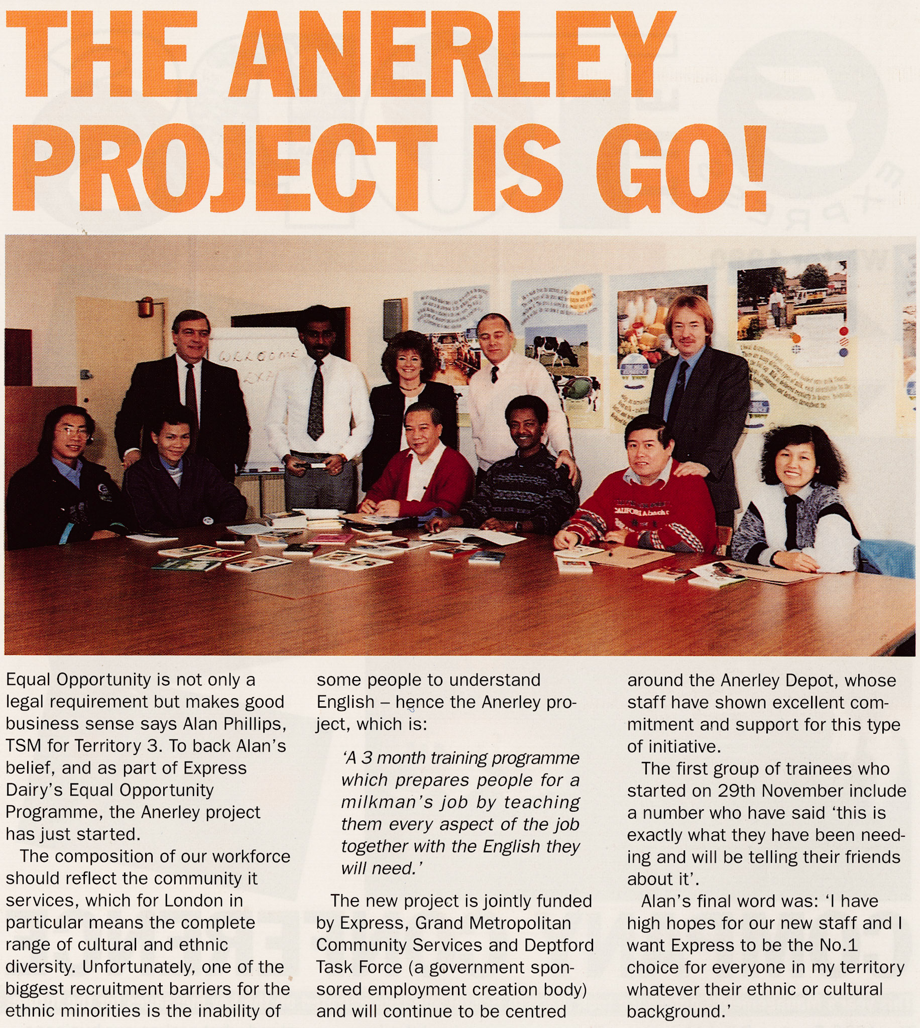 1990 Anerley Equal Opportunity Project (1990 Winter Tops Magazine, Courtesy Beryl Purslove)