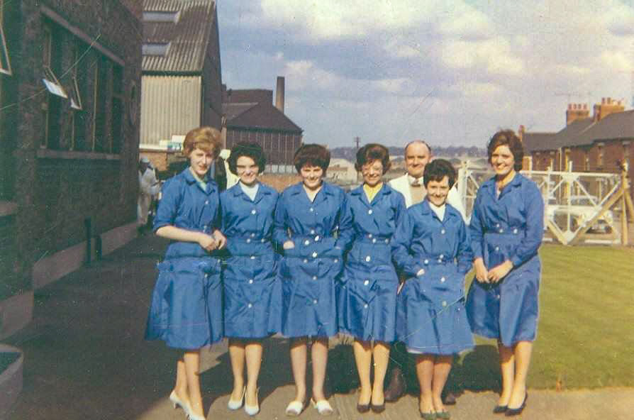 1950's? Female staff at Chesterfield Dairy. (Courtesy John Cuttriss)