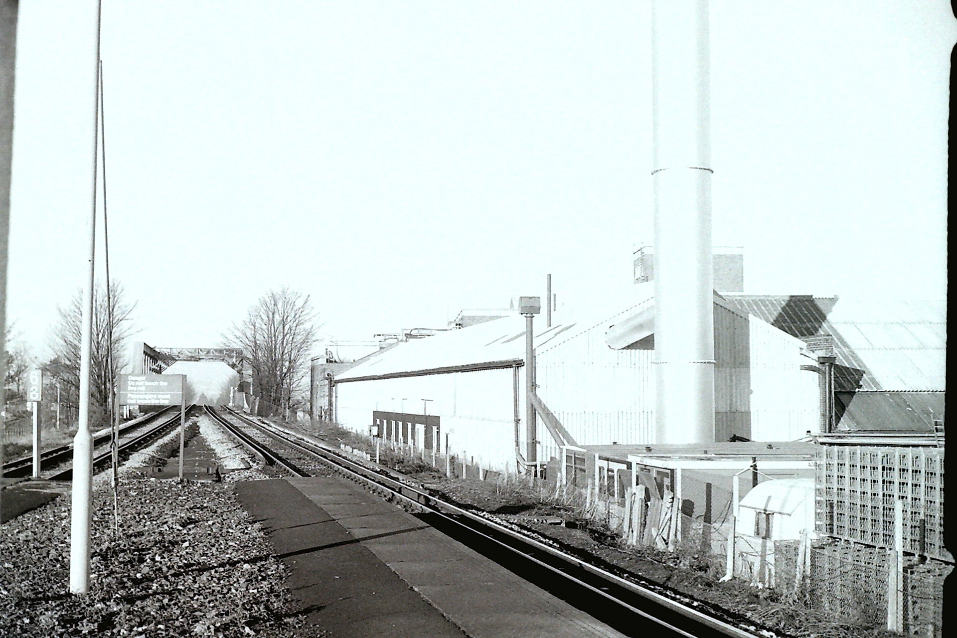 1980 Views of South Morden Dairy from Morden South Station, after rail siding removal. (Photographer Sam Jones)