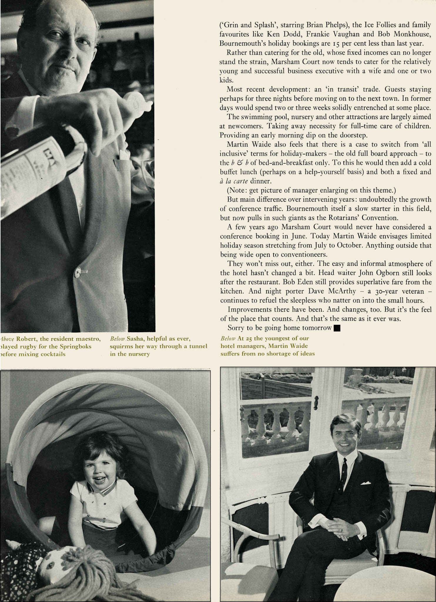 1969 Marsham Court Hotel re-opens after extensive renovation. (Express News Autumn)