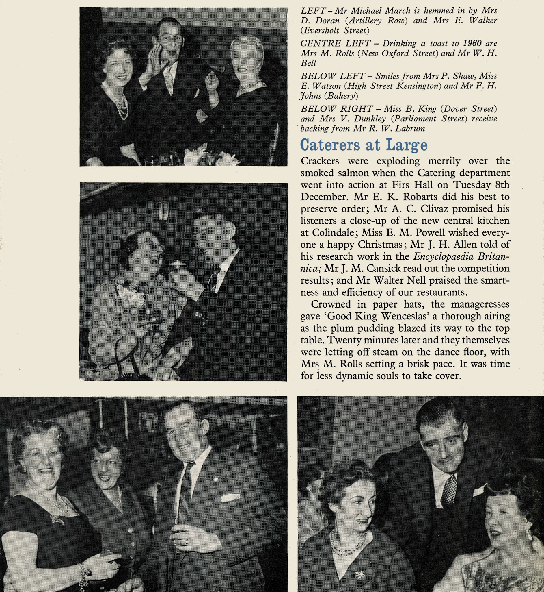 1960 Retail Managers Dinner at the Trocadero  (Express News Spring)