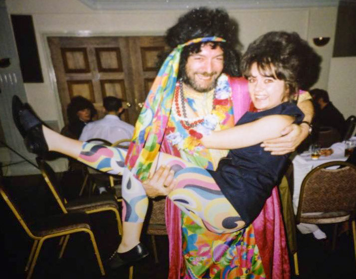 1980's Exeter. Derek Howland and Melanie May. Derek thinks it was a Christmas party, possibly at Exeter Golf Club.  (Courtesy Phillip Budd)