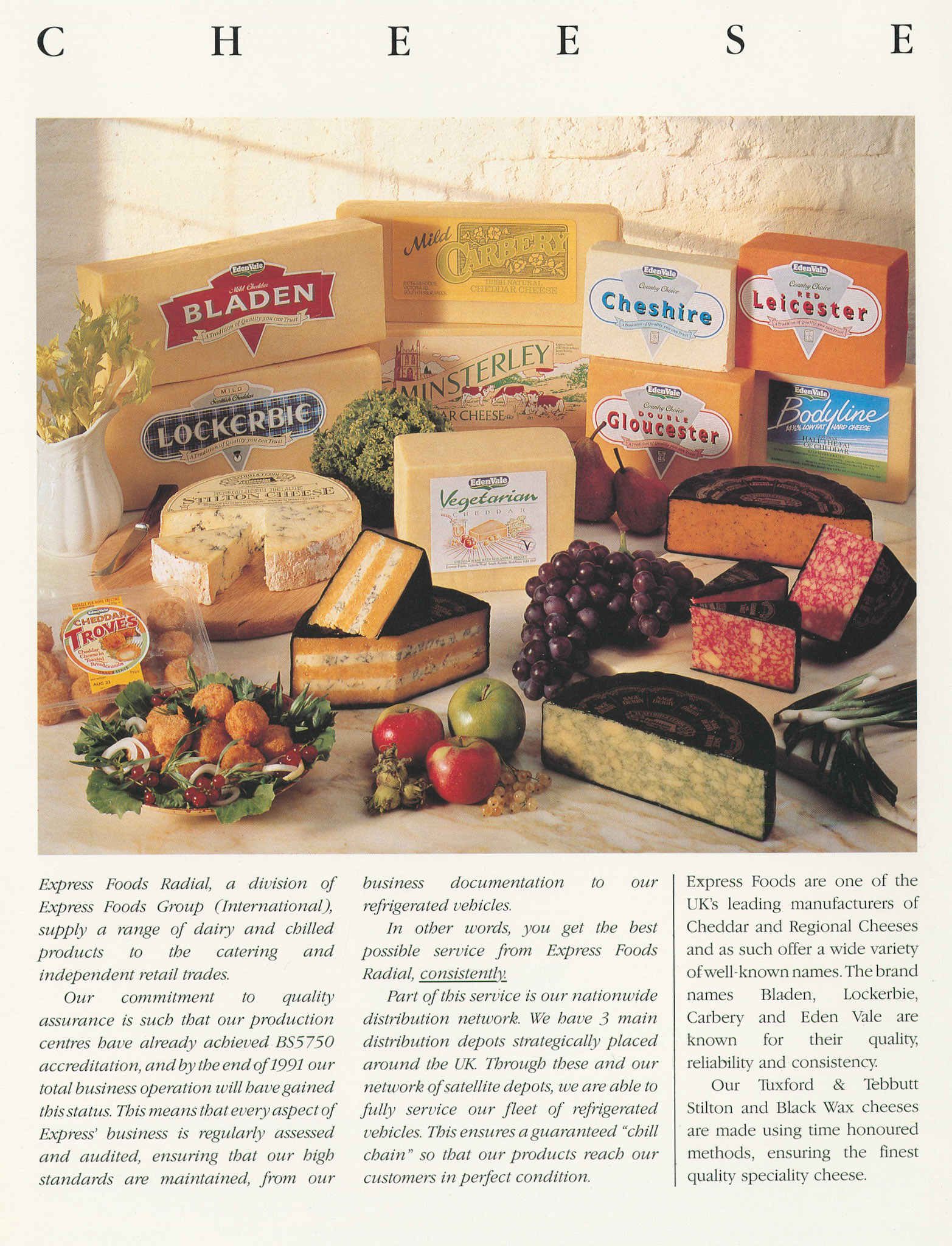 1993 'Quality Foods from Express' brochure, announcing Express Foods Radial Ltd. (Courtesy Paul Luke)