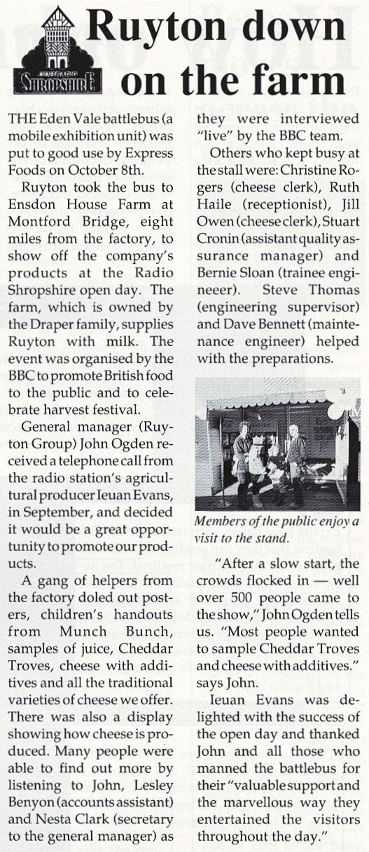 1990 Ruyton Battlebus-Express Foods News, Issue 3