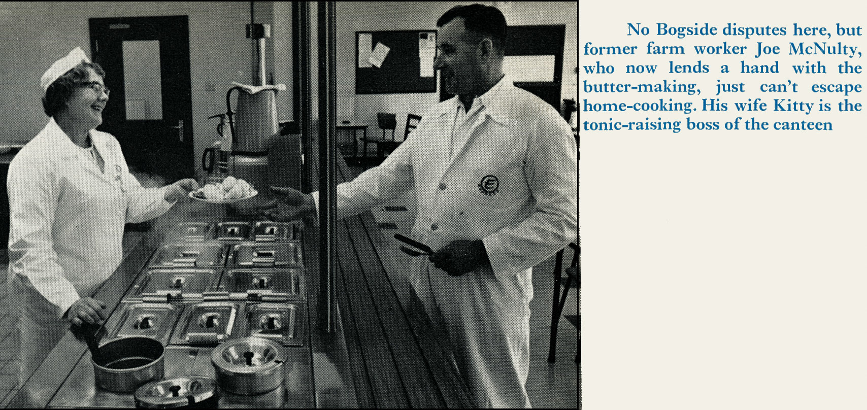 1969 Honiton Creamery, with Joe McNulty and his wife Kitty. (Express News Christmas)