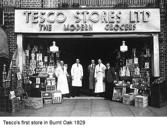 1929 Not Express, but Tesco's first store in Burnt Oak.(Courtesy Middlesex and West London In Old Photos FB Group)