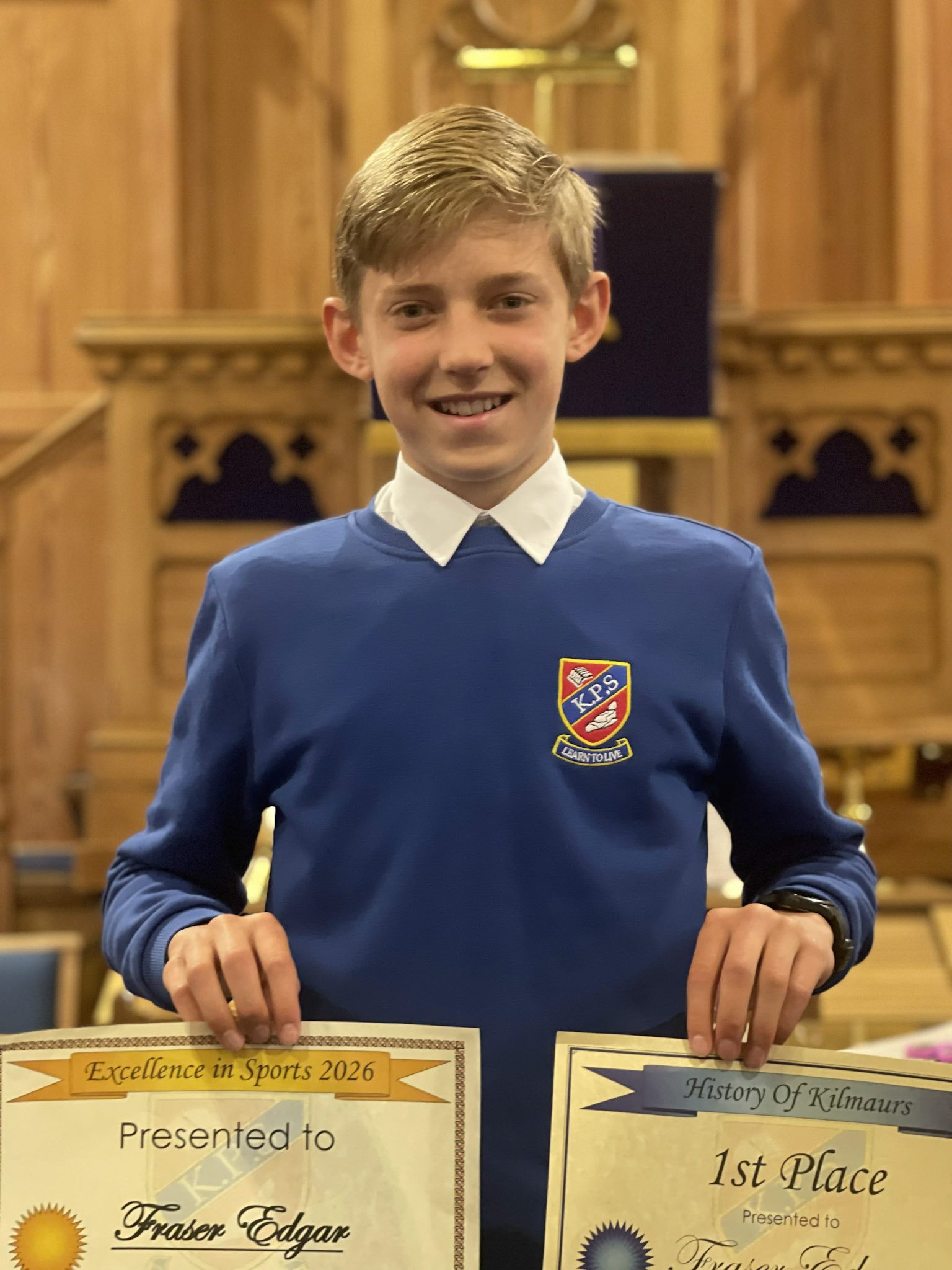 2026 Fraser Edgar, who lives on the old Kilmaurs Creamery site, was awarded First Prizes, one for the History of Kilmaurs, including the creamery. (Courtesy Fiona Edgar)