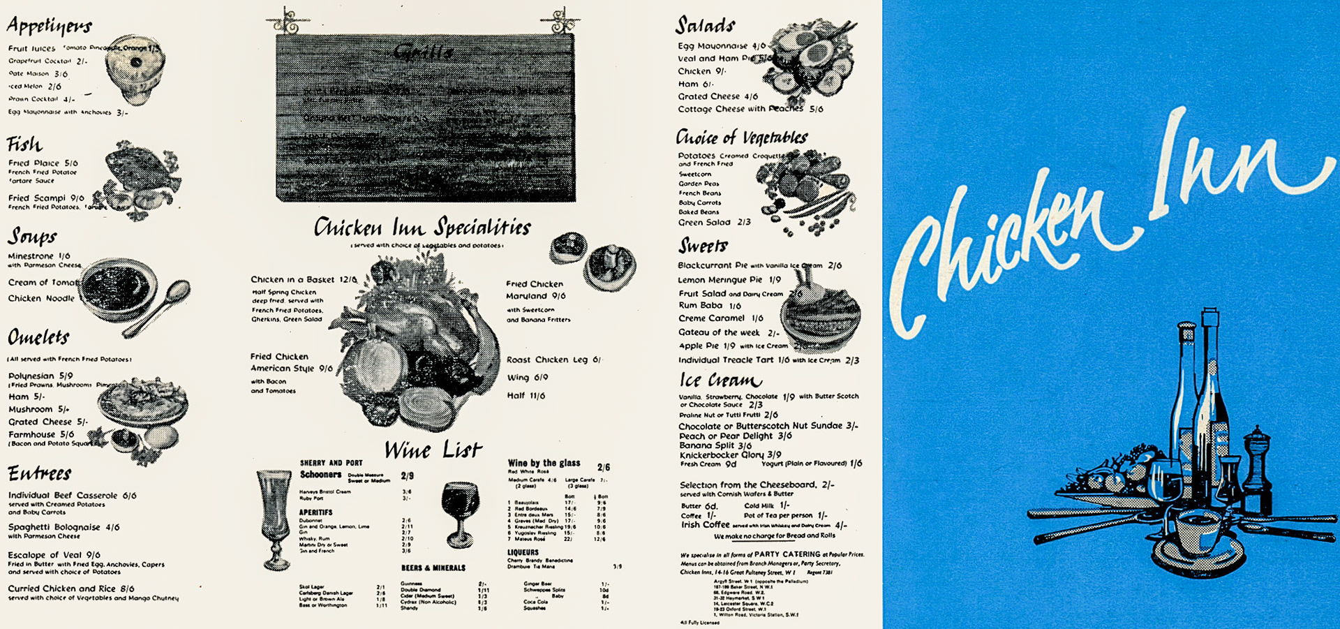 1965 Chicken Inn menu. (Express News Summer/Autumn)