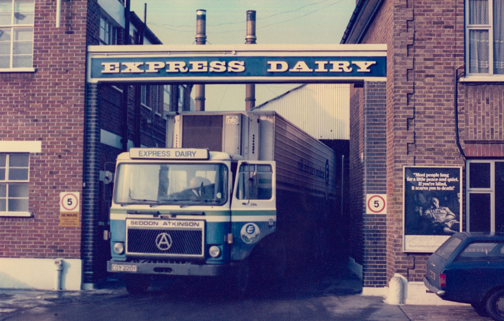 1980s Bromley Processing frontage and nearby roads. (Pictures by Reg Ball, on loan from Colin Bristow)