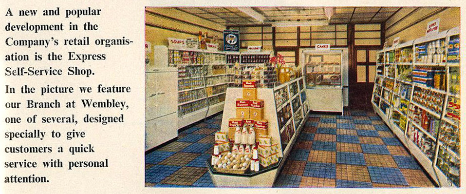 1950's Wembley Self-Service Shop. Express shops article (Courtesy Paddy Basque)