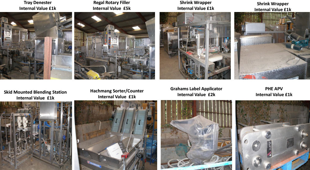 2012 Minsterley: Miscellaneous Equipment. (Greencore Asset Sale on purchase by Muller, Courtesy Paul Bloor)