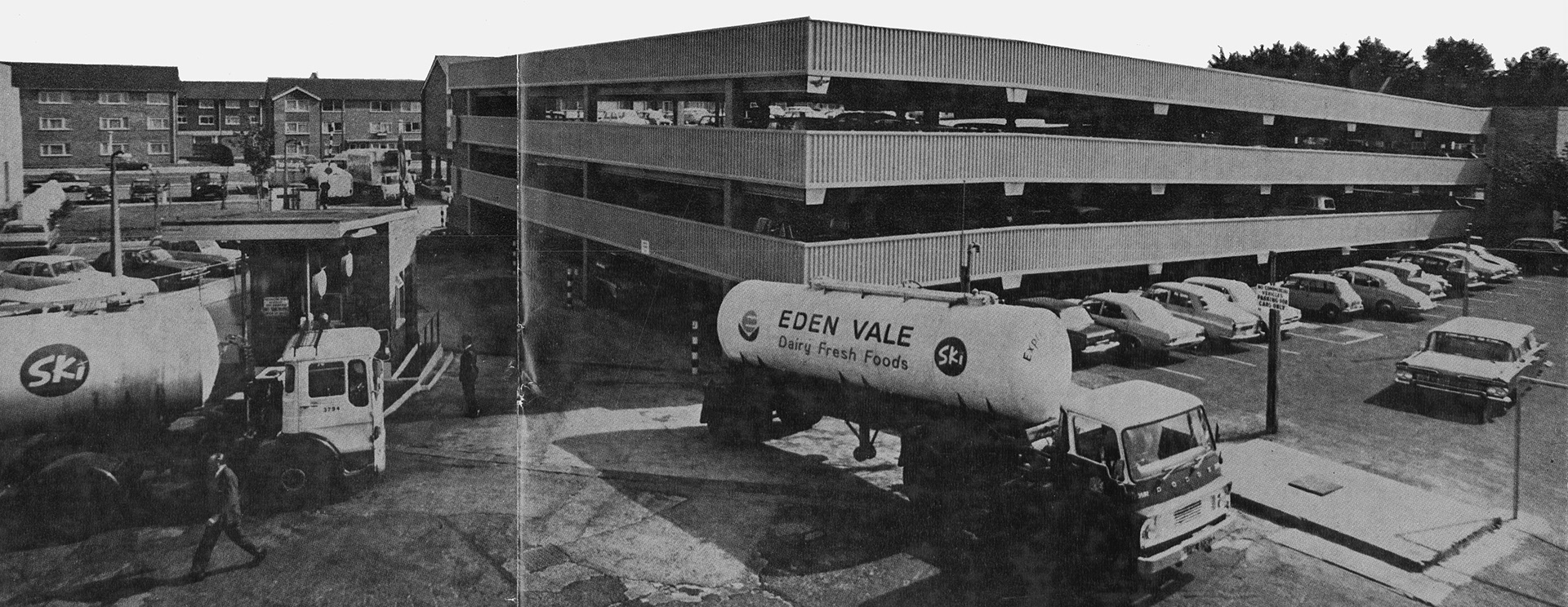 1972 New multi-storey car park at South Ruislip. (Express News Christmas)