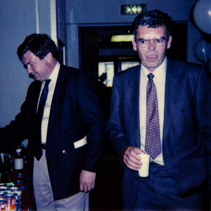 1992 June - Beryl Purslove's retirement party (30th June) Dennis Watson right