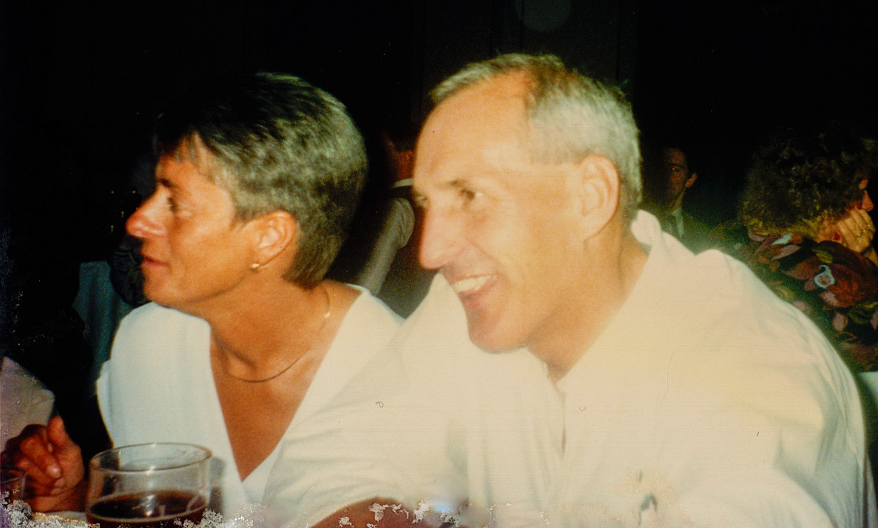 1991 (September) Drivers and Forklift competition, Hilton International, Ruislip. Jimmy Reid identifies Susan &amp; Brian Muir(Courtesy Phillip Budd)