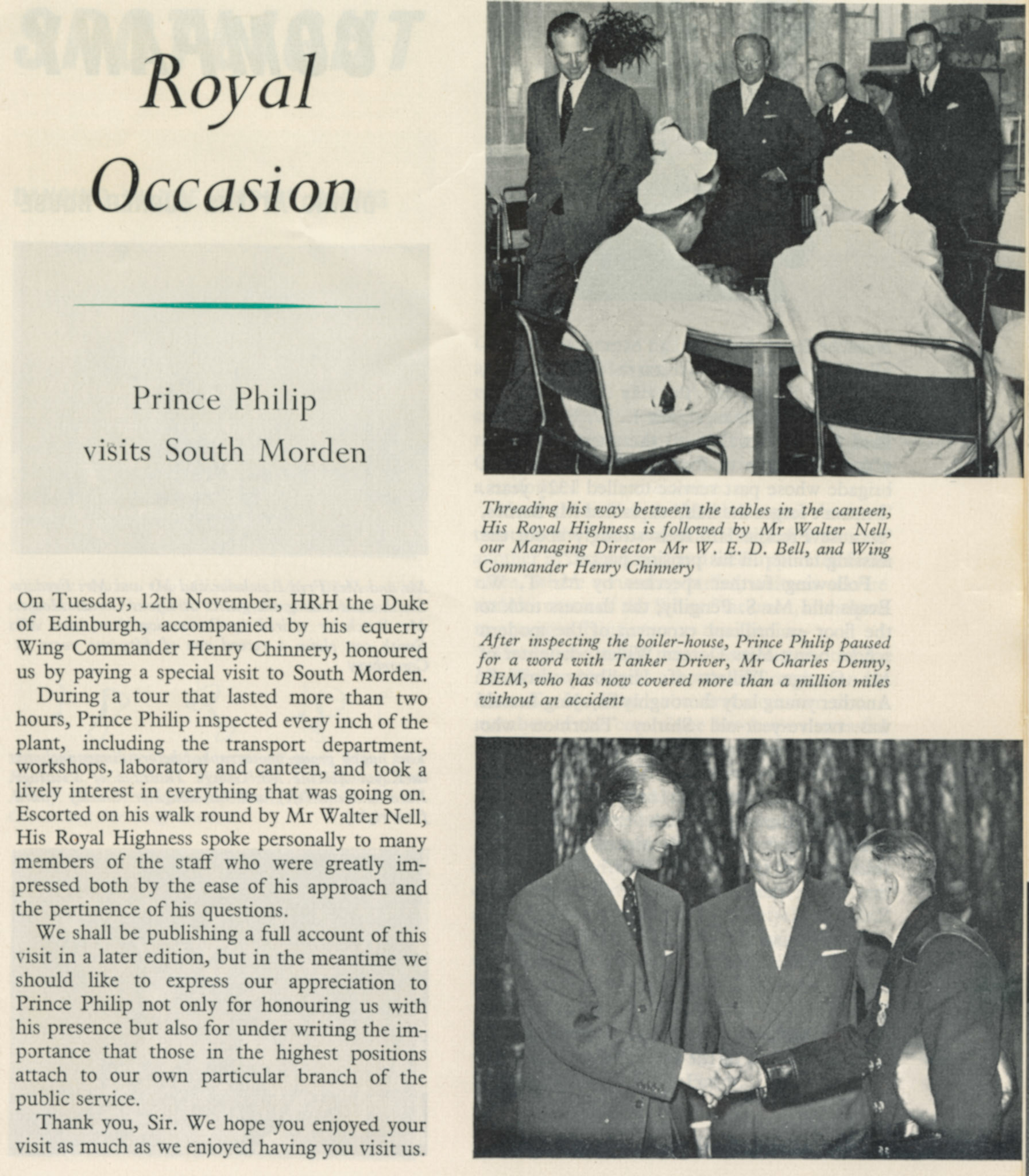 1957 First Royal Occasion - Prince Philip's visit