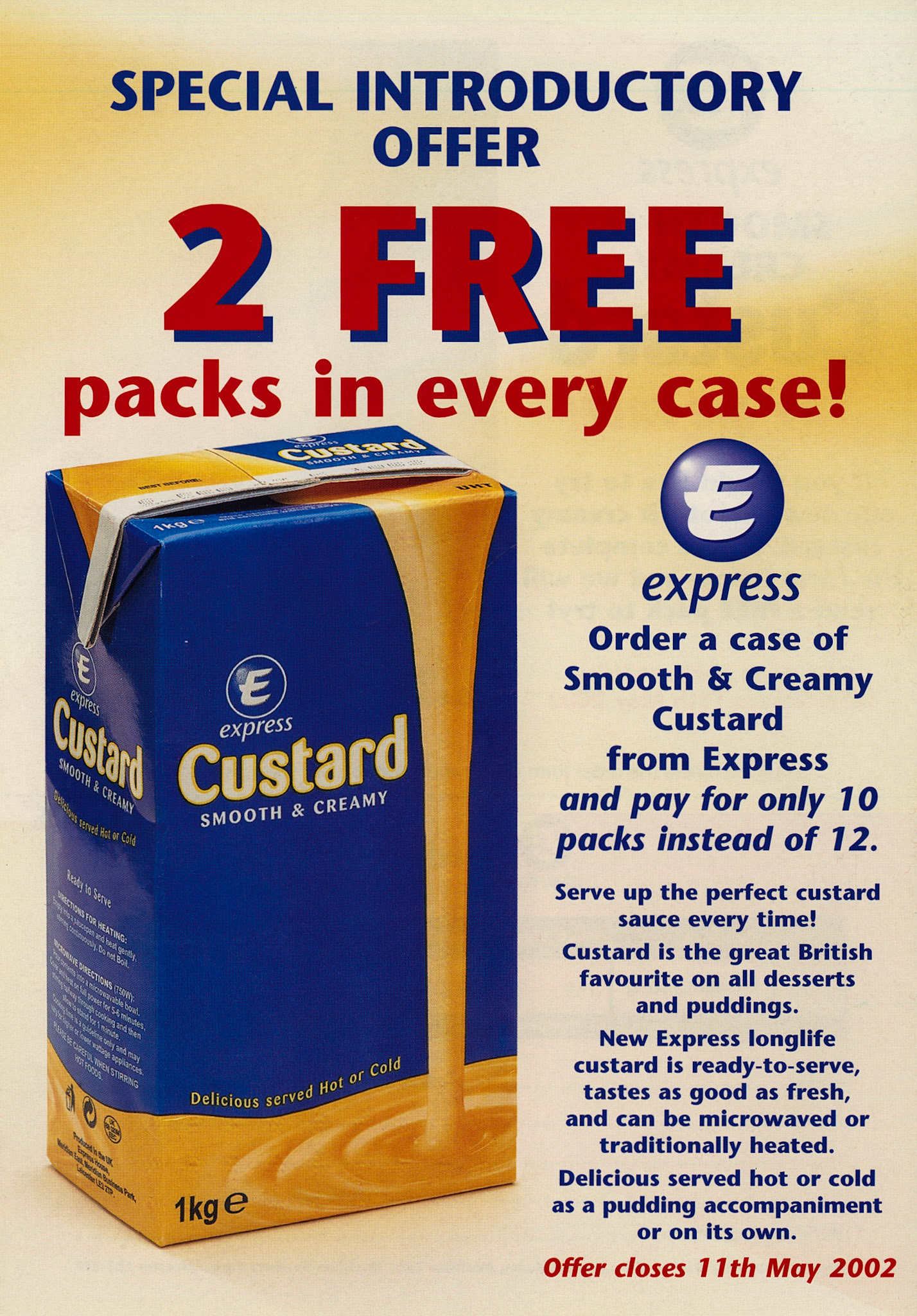 2002 Publicity Leaflet-Custard. (Courtesy Dave Fane)