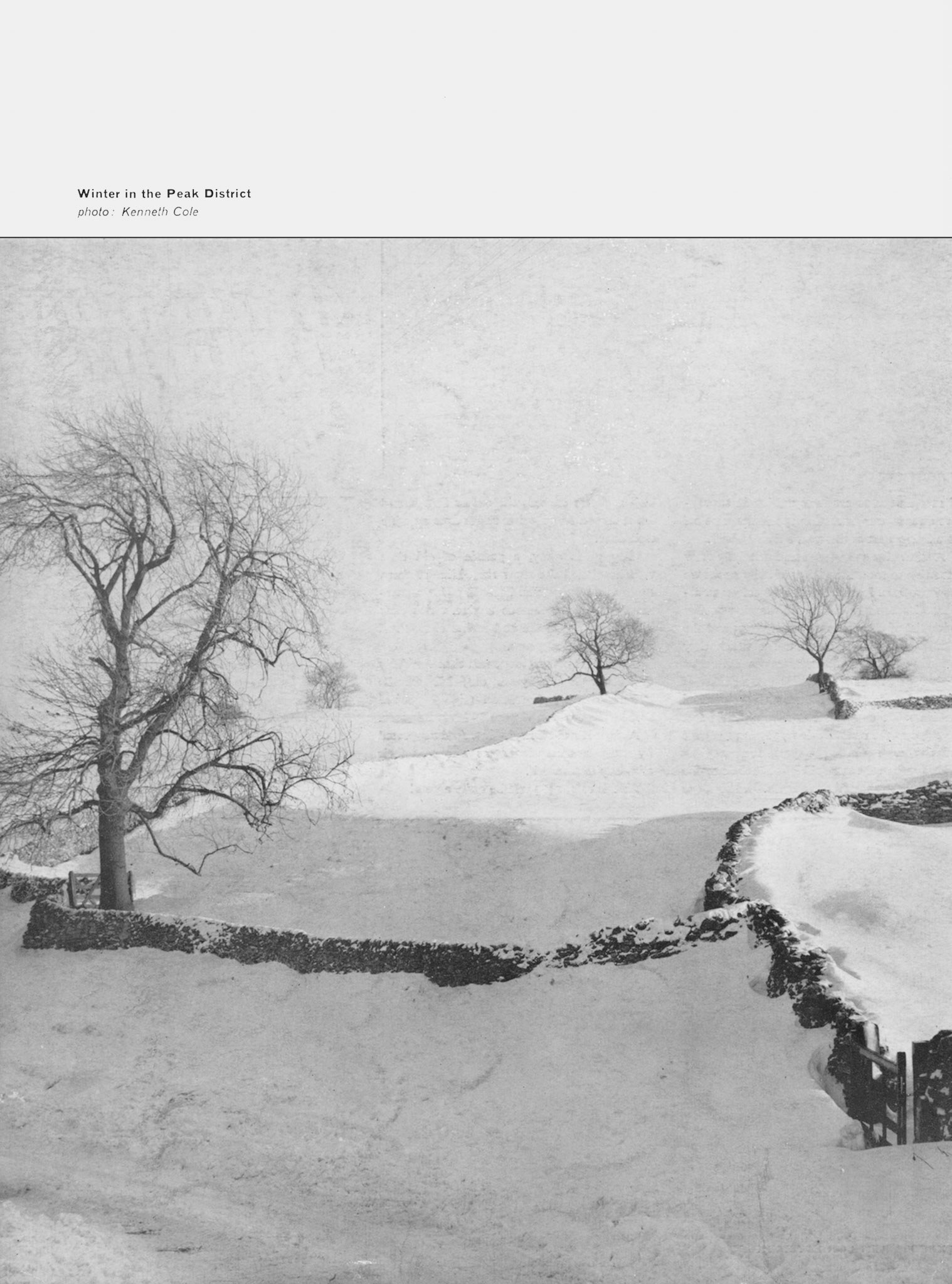 1963 "Winter in the Peak District" (Express News Back Cover)